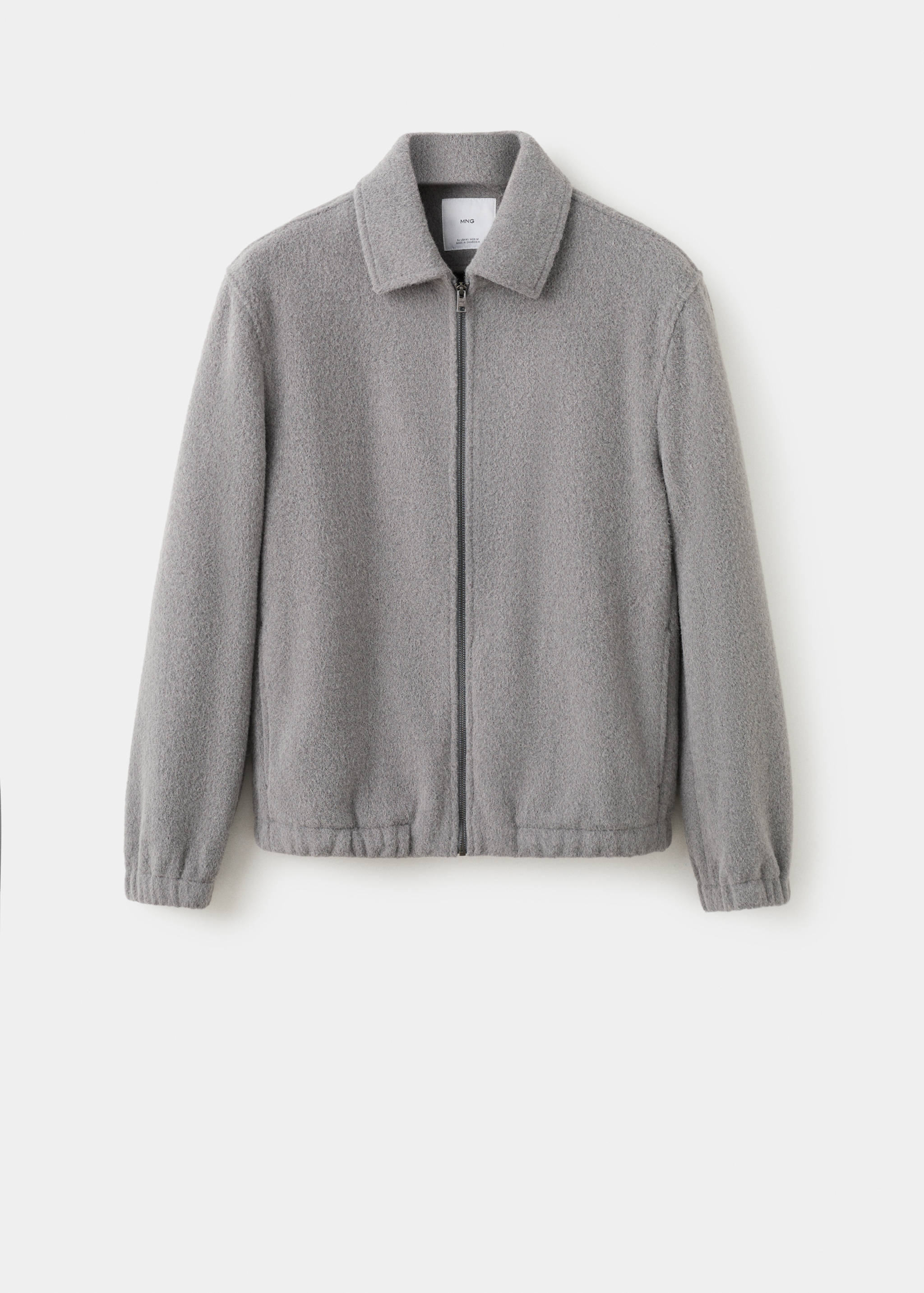 Texturiertes Sweatshirt mit Reißverschluss - Artikel ohne Model
