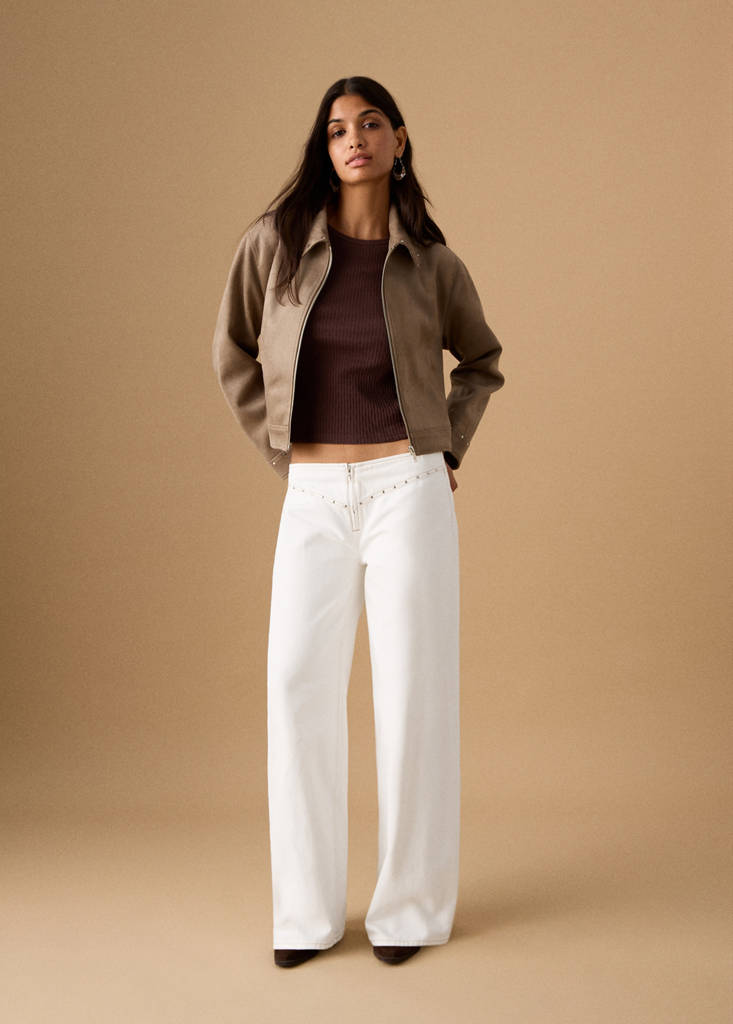 Low-waist studded jeans — Off White