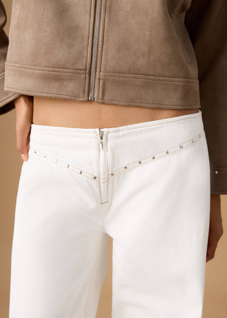 Low-waist studded jeans — Off White