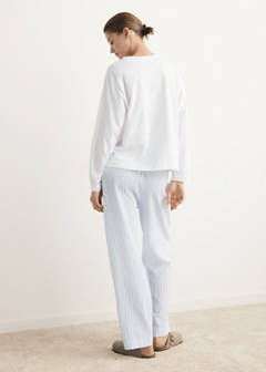 Two-piece cotton striped pyjamas — Blue 3