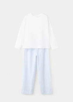 Two-piece cotton striped pyjamas — Blue 5
