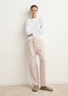 Two-piece cotton striped pyjamas — Russet 2