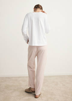 Two-piece cotton striped pyjamas — Russet 3