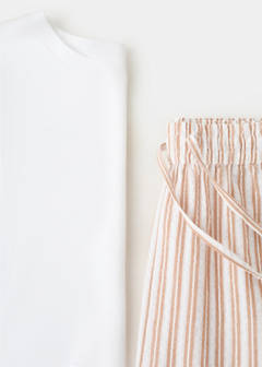 Two-piece cotton striped pyjamas — Russet 7
