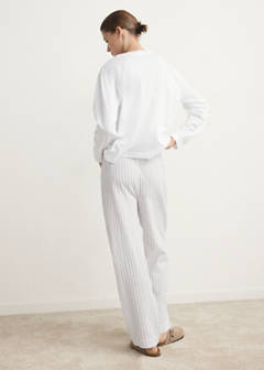 Two-piece cotton striped pyjamas — Grey 3
