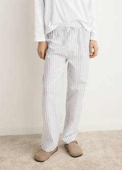 Two-piece cotton striped pyjamas — Grey 5