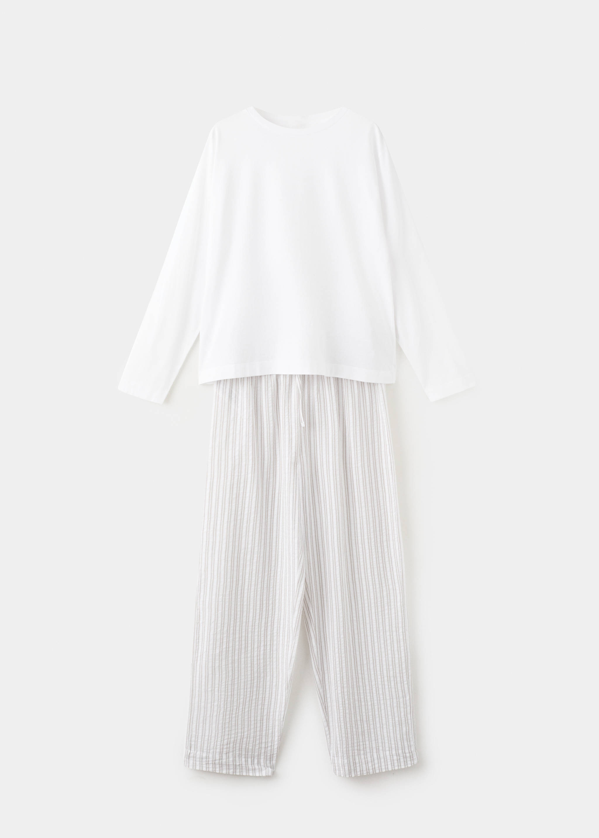 Two-piece cotton striped pyjamas - Article without model