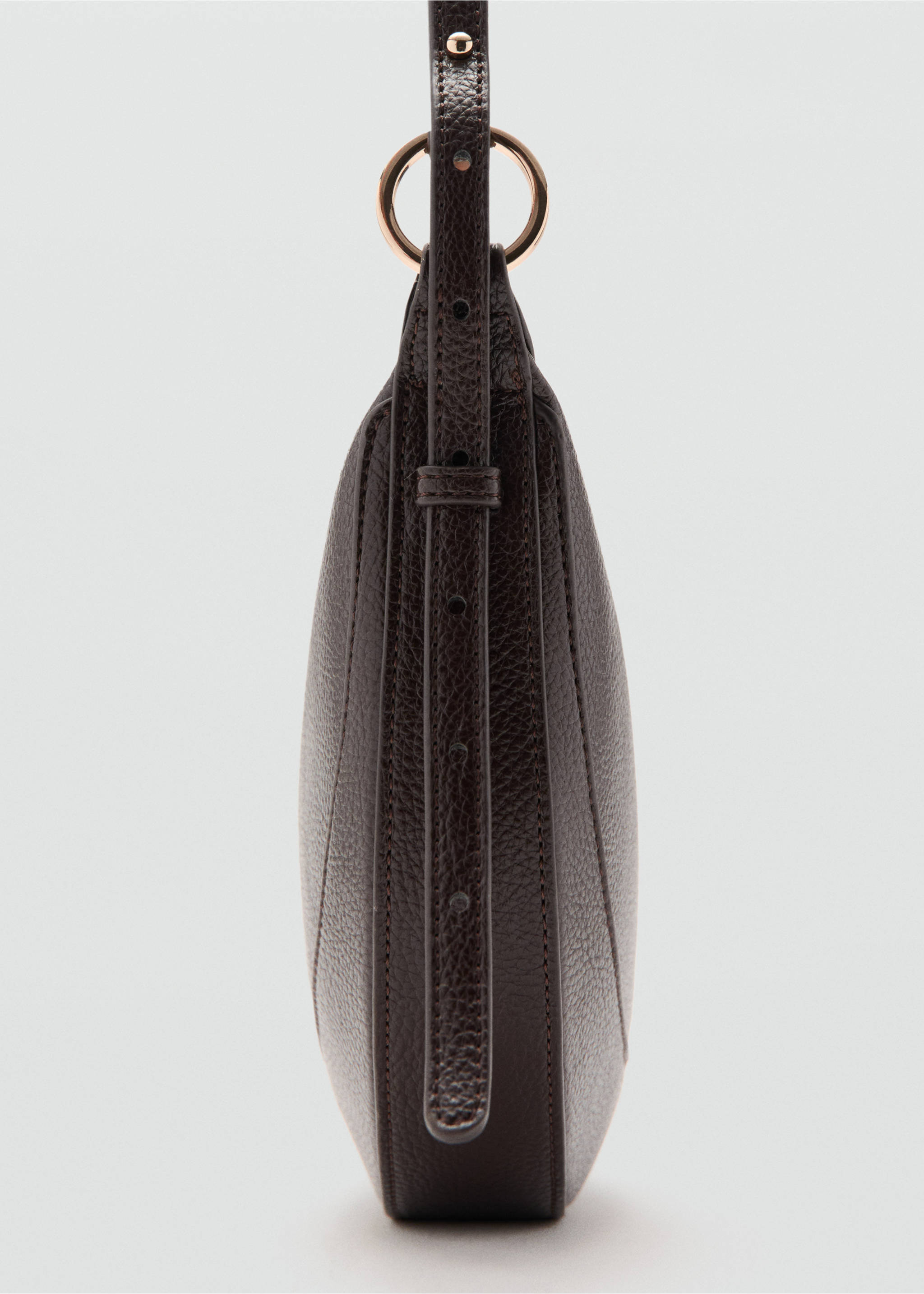 Oval shoulder bag - Details of the article 1, Chocolate. Ref: 27091216-00.