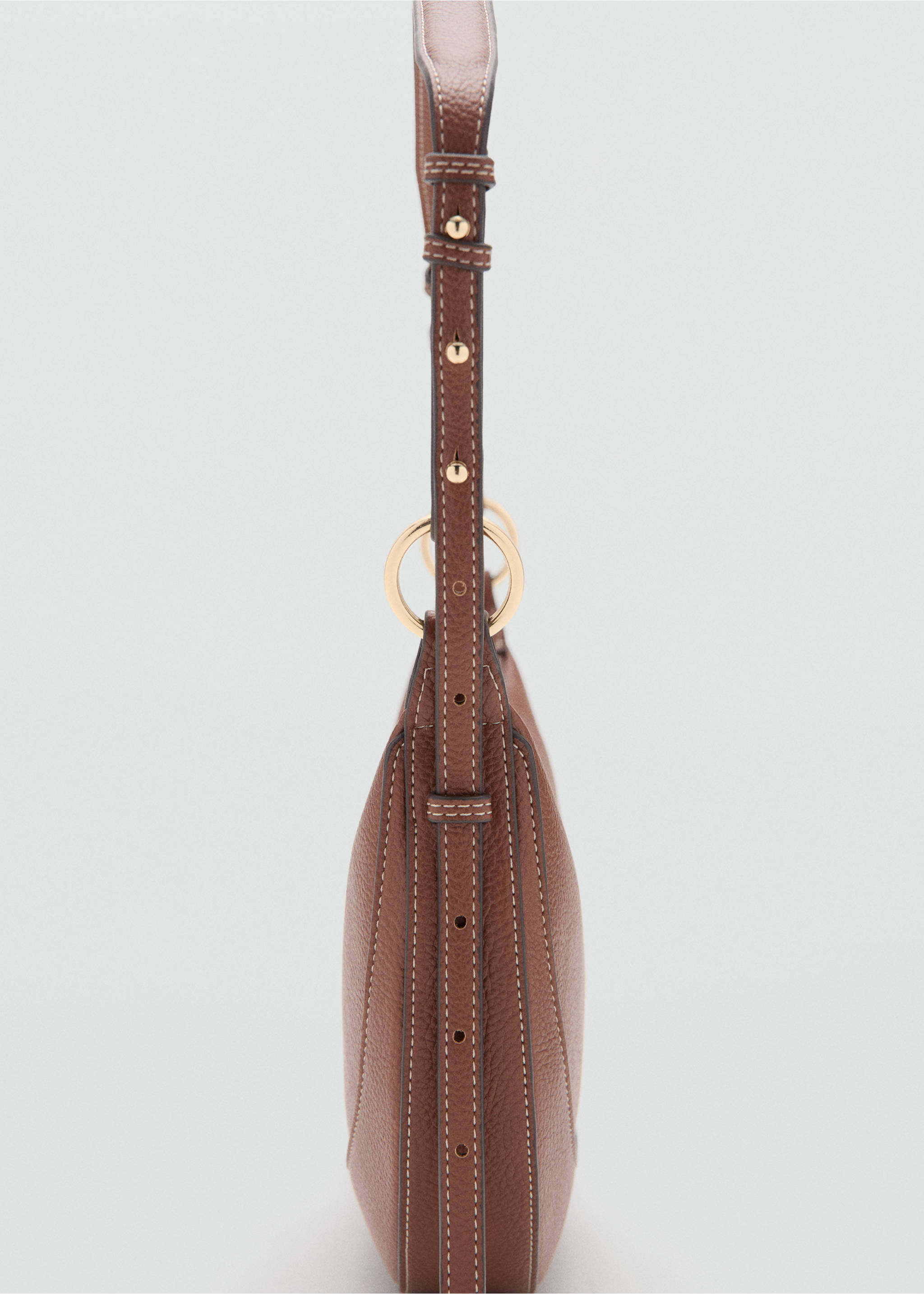 Oval shoulder bag - Details of the article 1, Leather. Ref: 27091216-00.