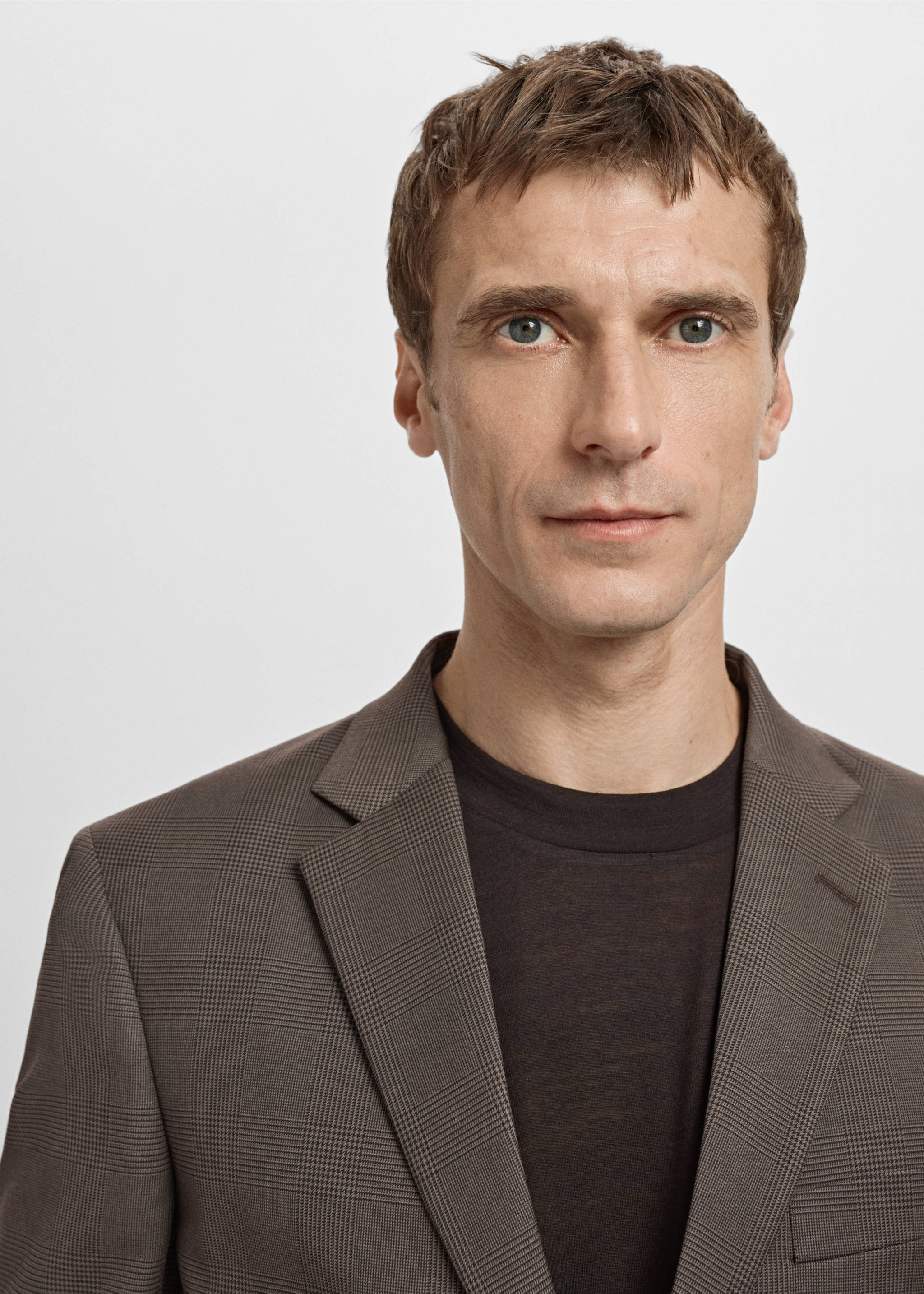 Milan slim-fit suit jacket - Details of the article 1, Brown. Ref: 27091217-00.