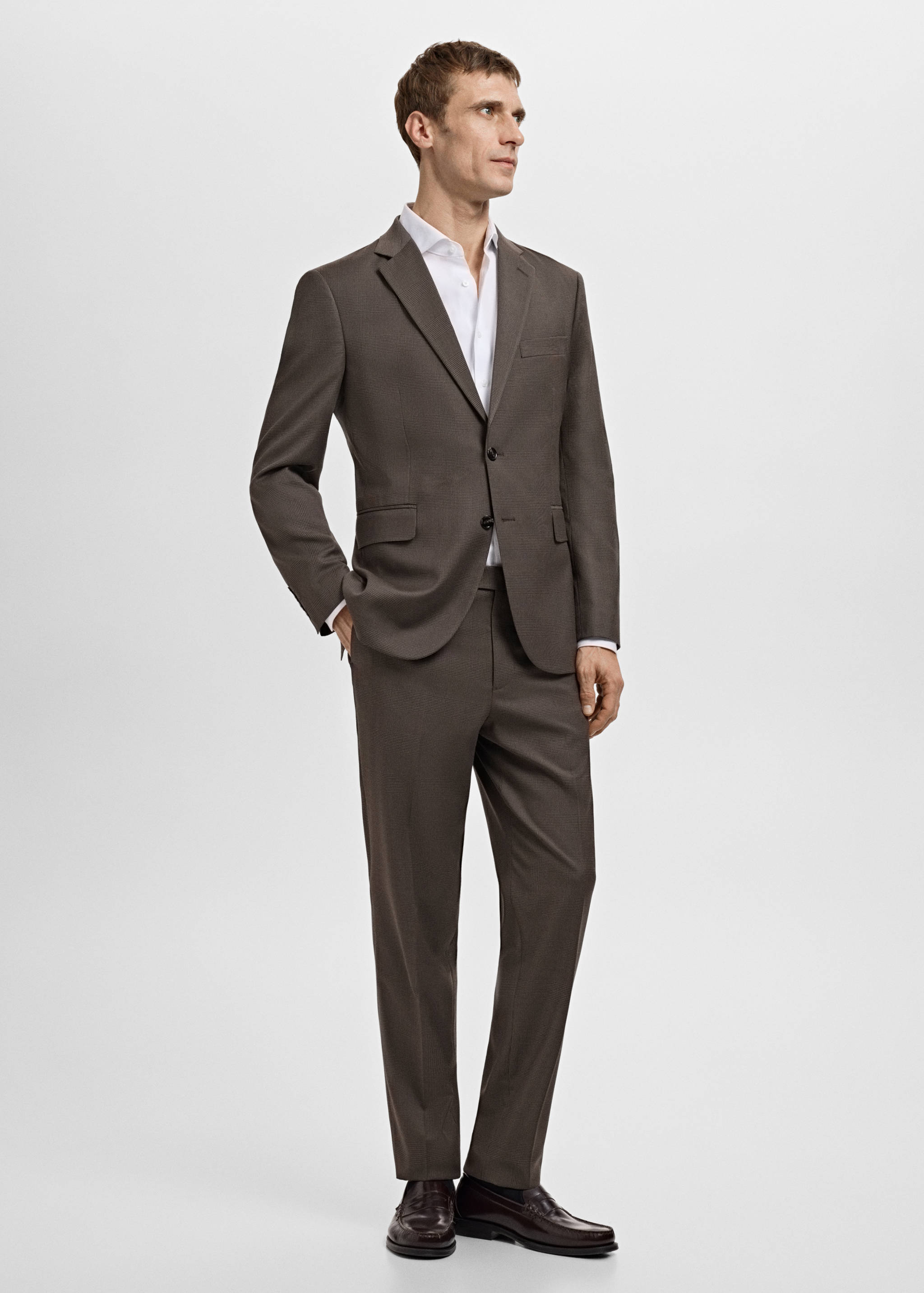 Milan slim-fit suit jacket - General plane