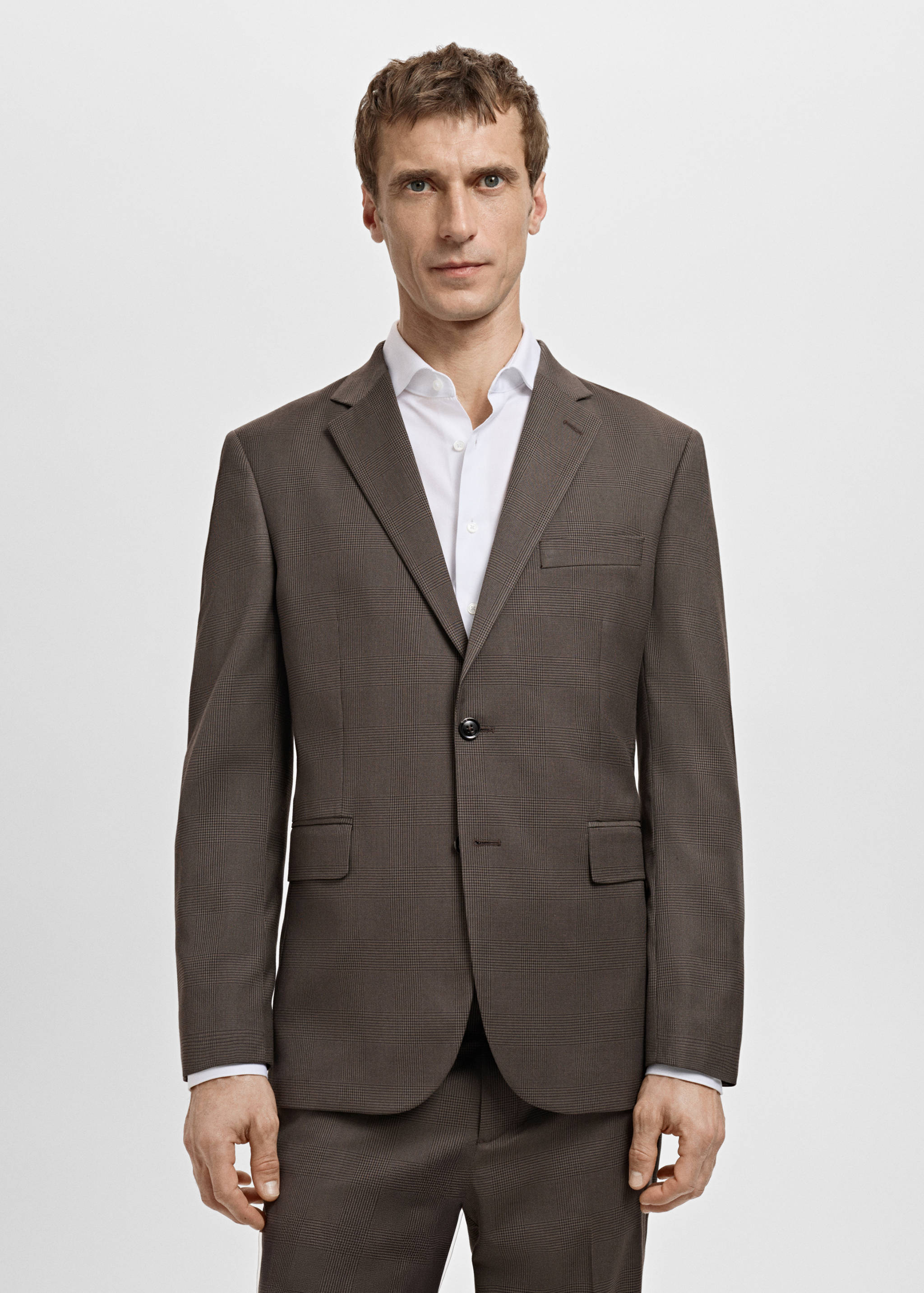 Milan slim-fit suit jacket - Medium plane