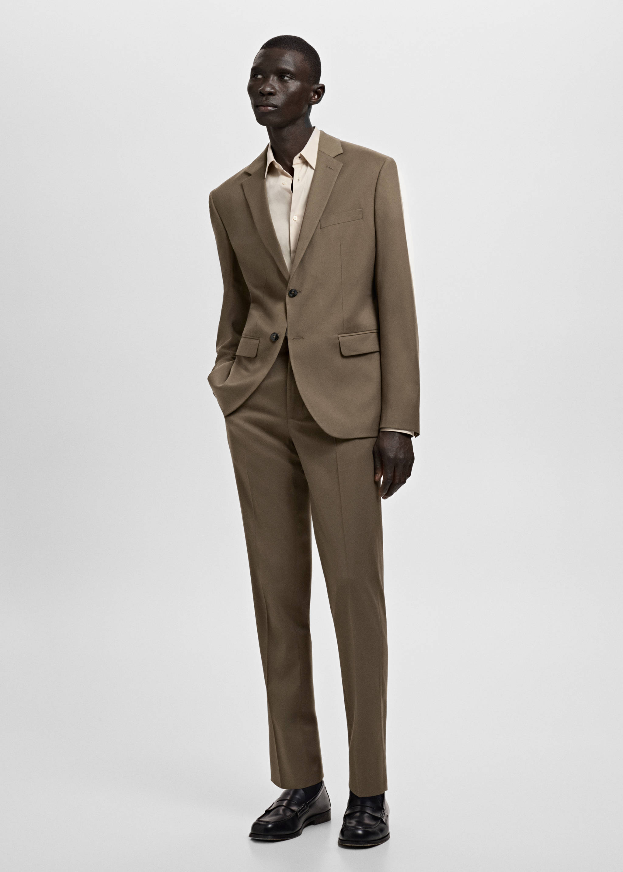 Super slim-fit suit jacket in stretch fabric - General plane