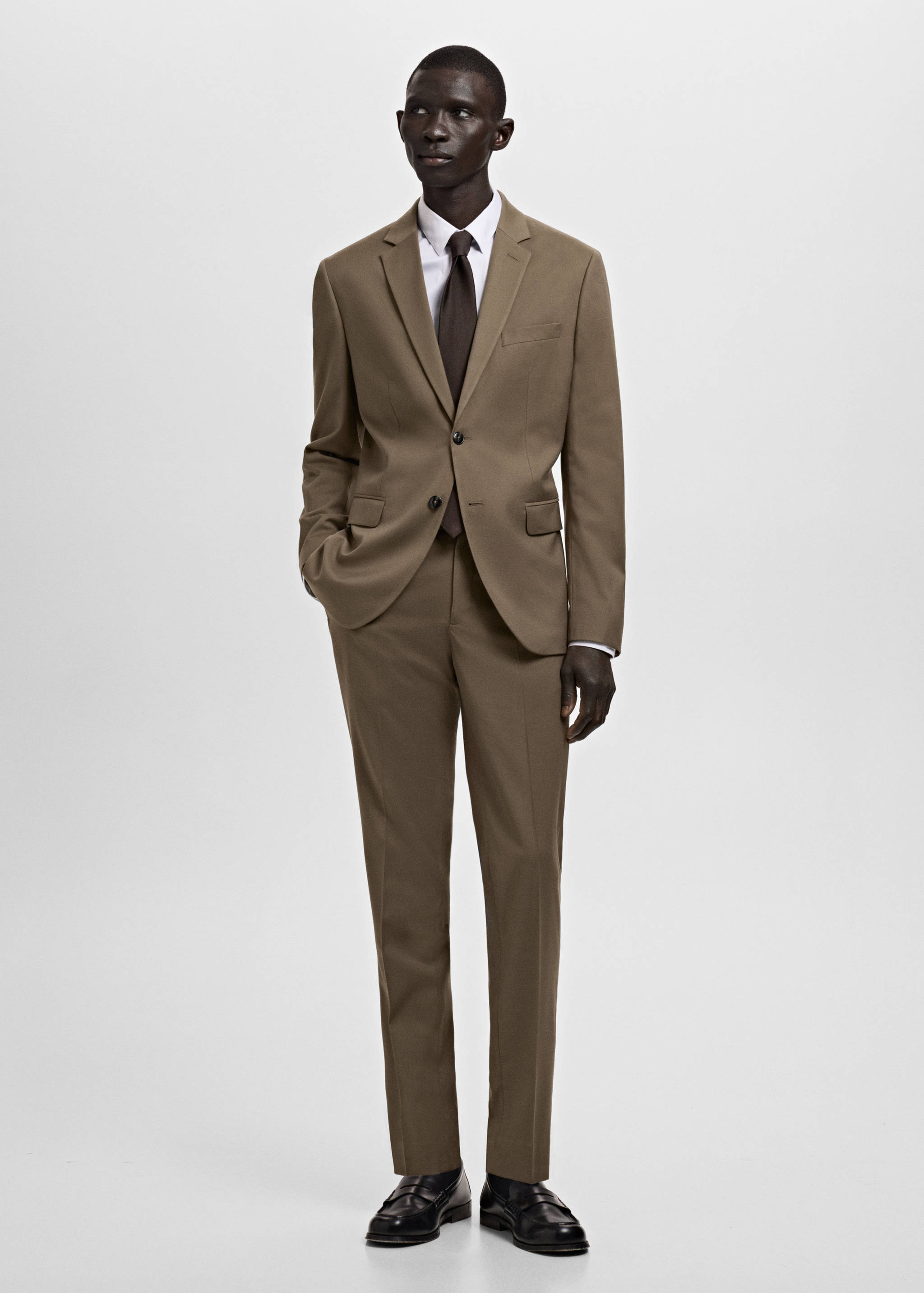 Super slim-fit suit jacket in stretch fabric - General plane