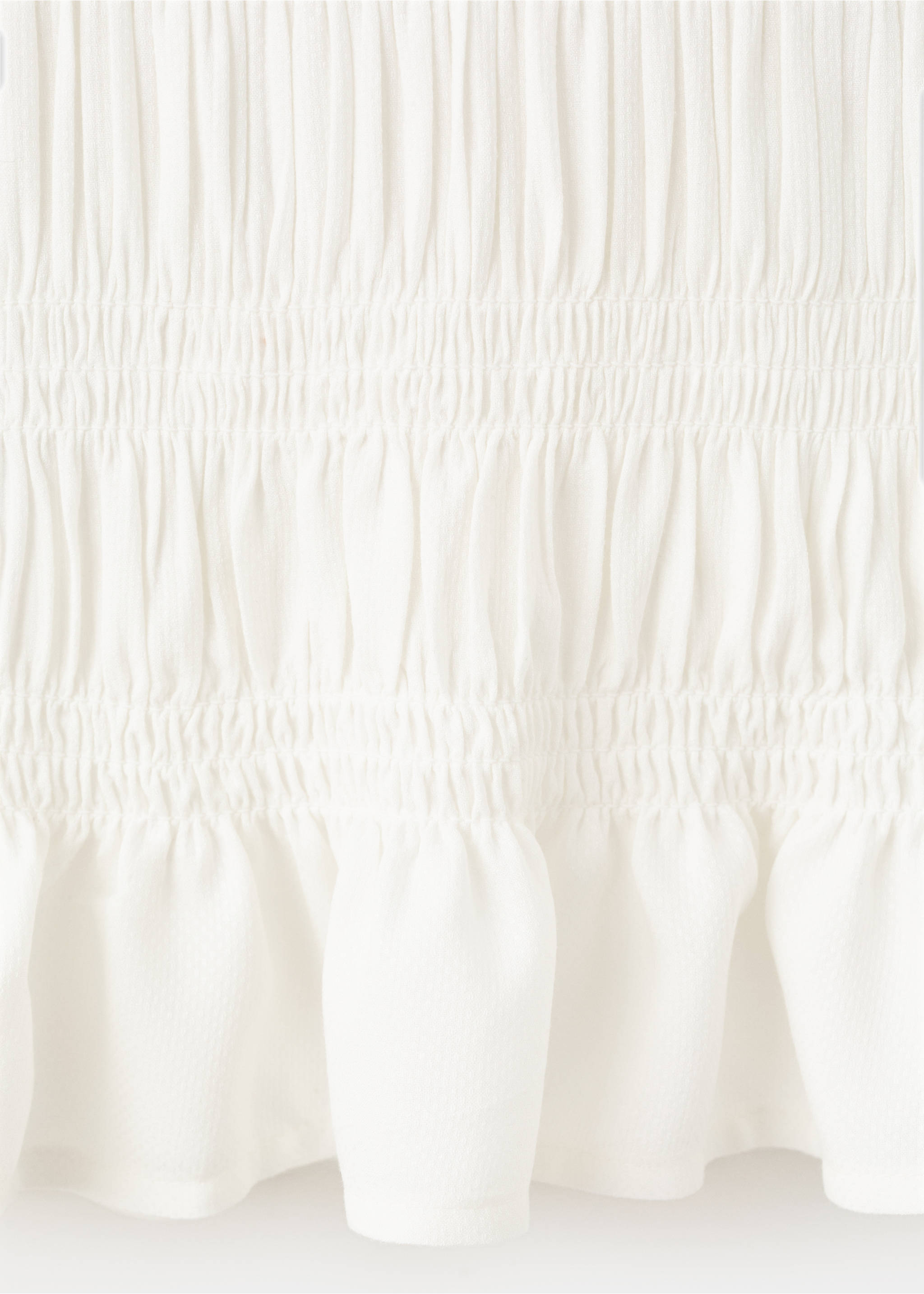 Ruched blouse with ruffles - Details of the article 0, Off White. Ref: 27091220-00.