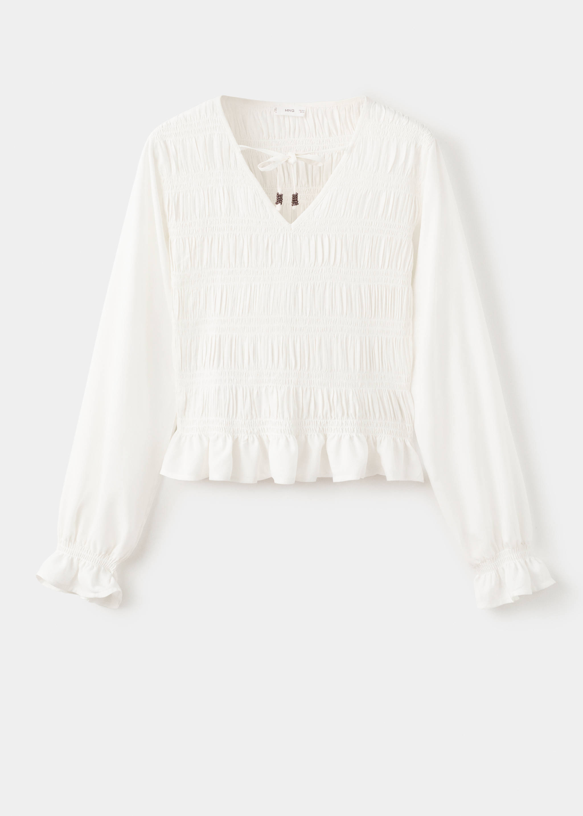 Ruched blouse with ruffles - Article without model