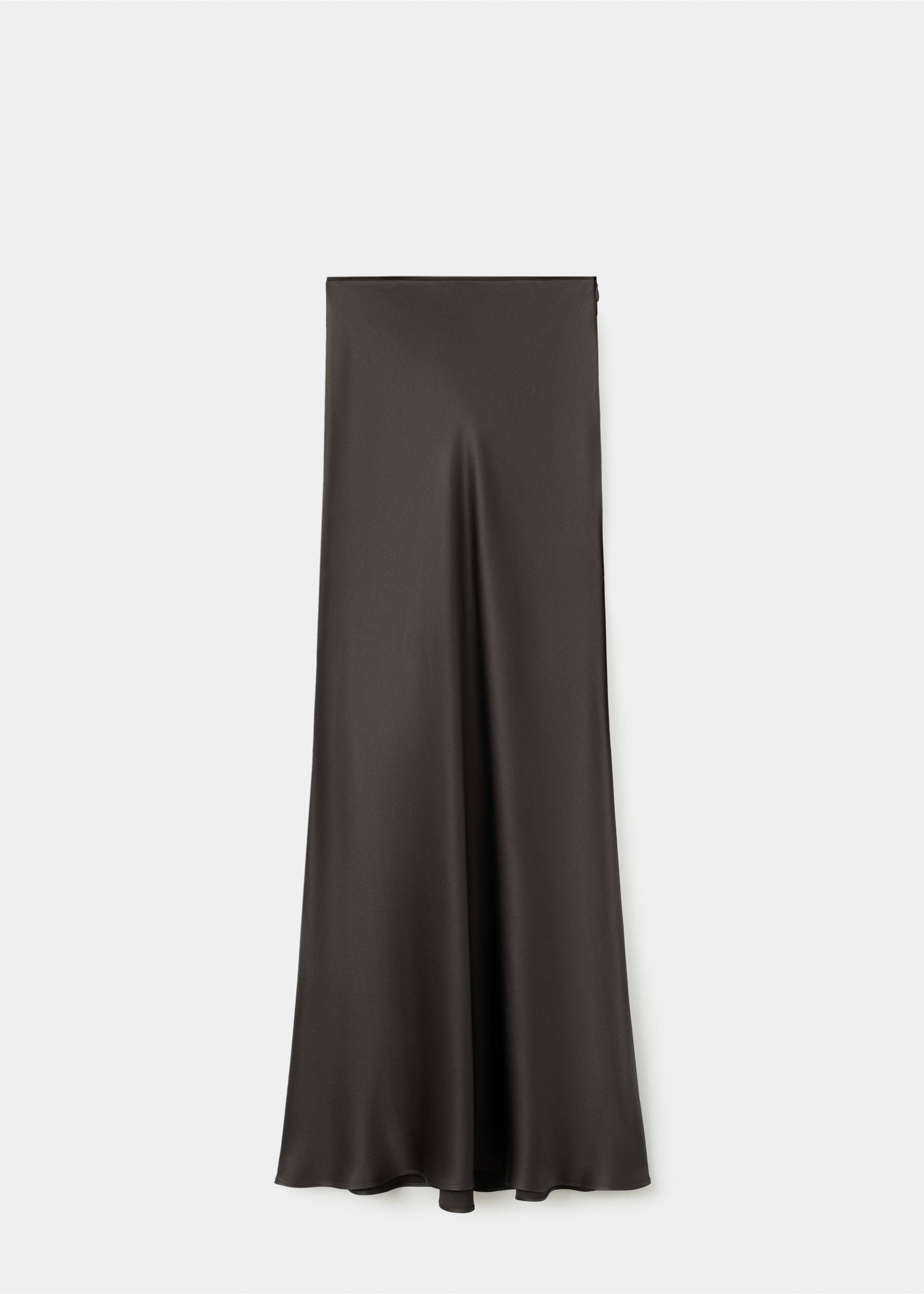 Falda maxi satinada - Artículo sin modelo, Marrón. Ref: 27091222-00.