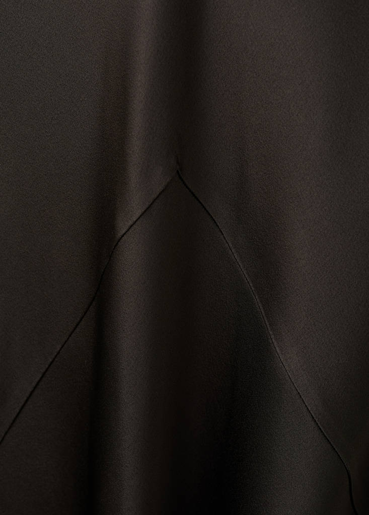 Satin maxi-skirt — Brown