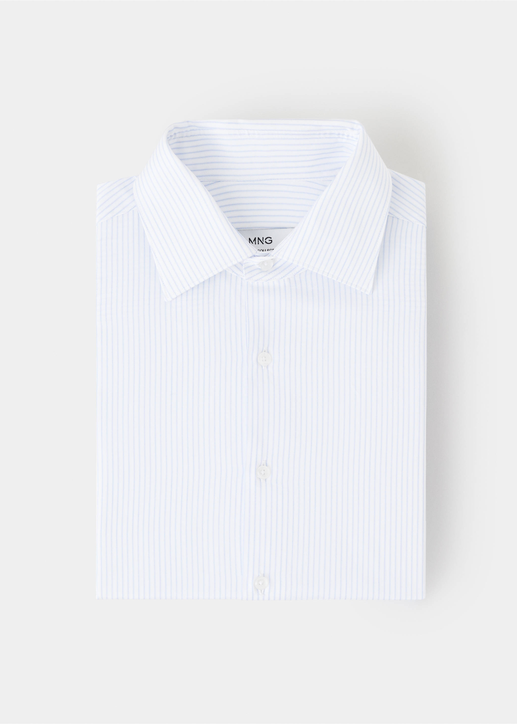 Slim fit cotton suit shirt - Details of the article 9, White. Ref: 27091223-00.