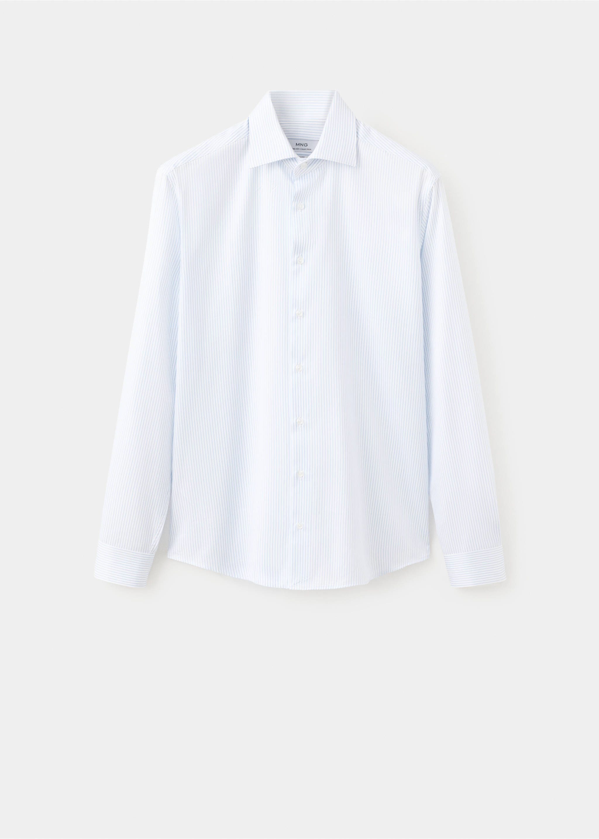 Slim fit cotton suit shirt - Article without model, White. Ref: 27091223-00.