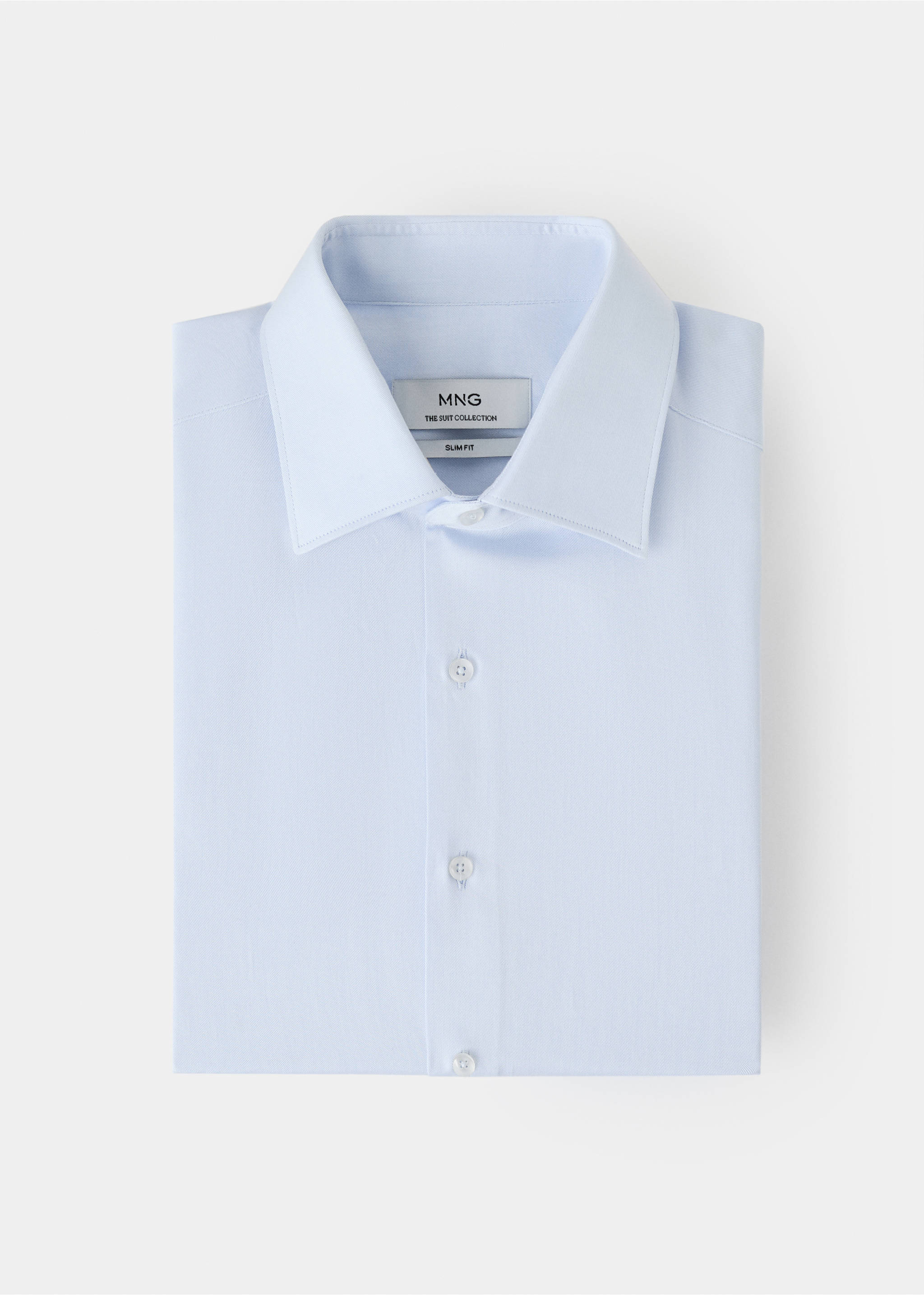 Koszula garniturowa slim fit z bawełny - Szczegóły artykułu 9, Błękitny. Ref: 27091223-00.