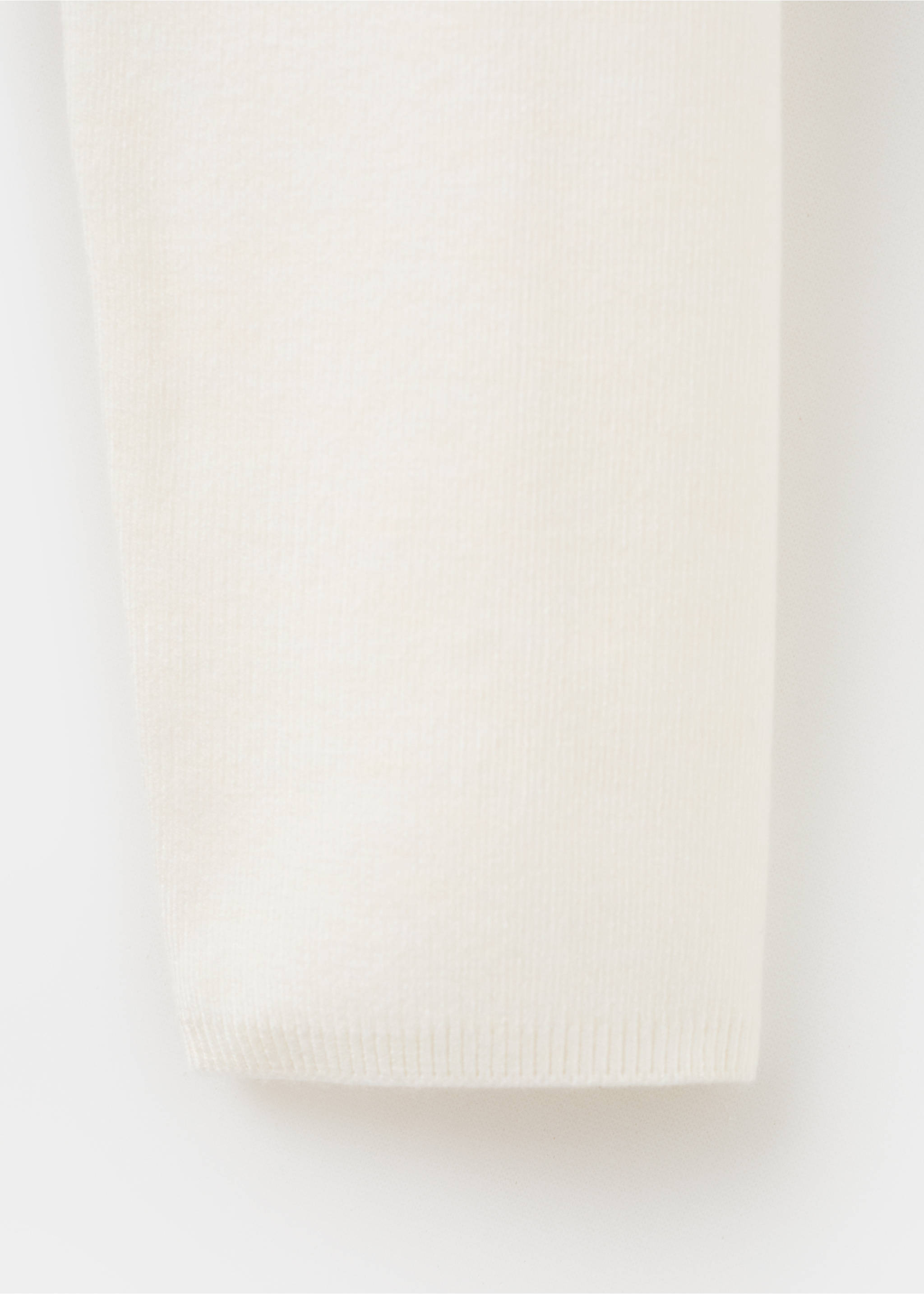 Knitted sweater with perkins neck - Details of the article 0, Ecru. Ref: 27091224-00.