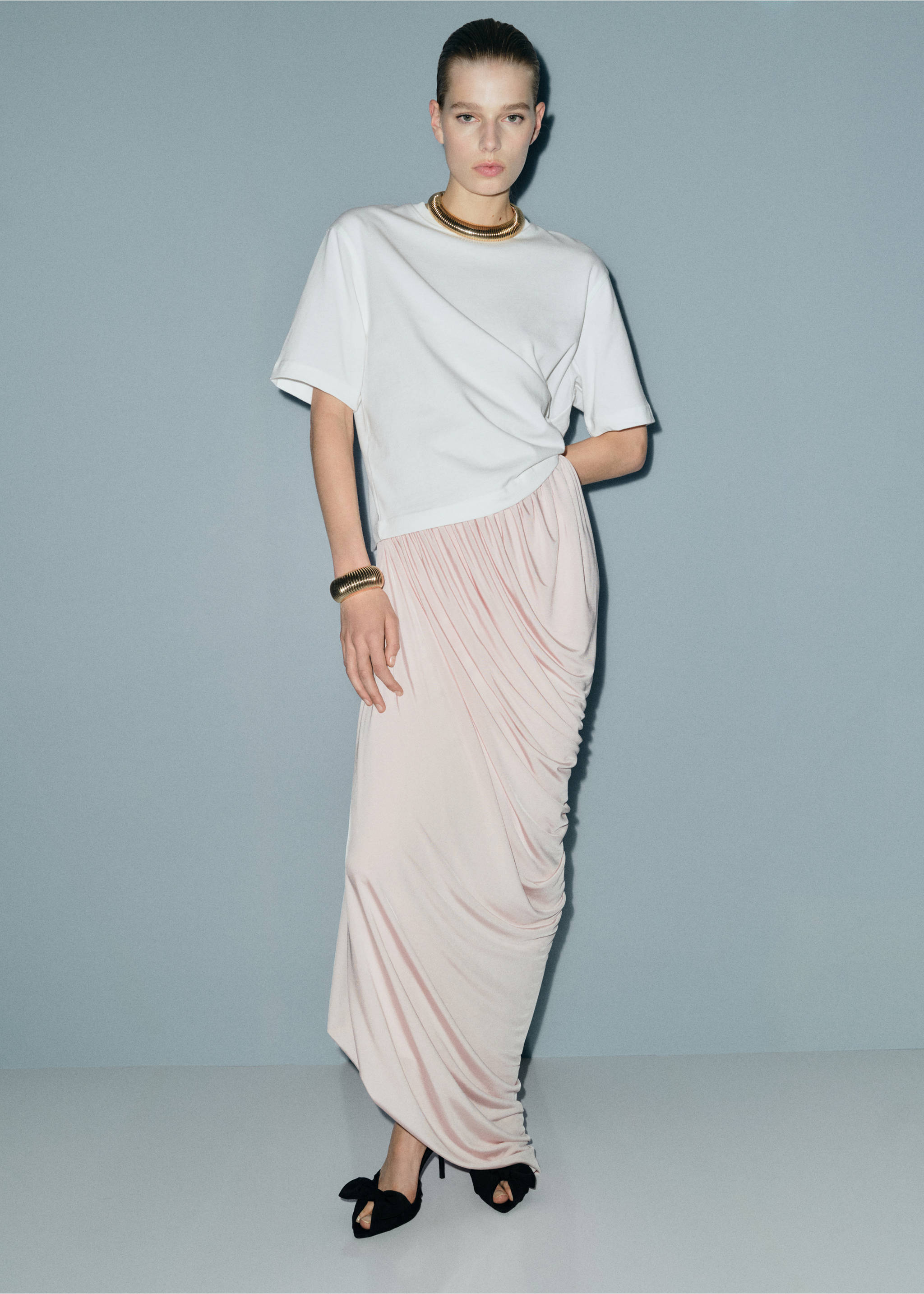 Sandàlies tacó llaç - Pla general, Negre. Ref: 27091227-00.