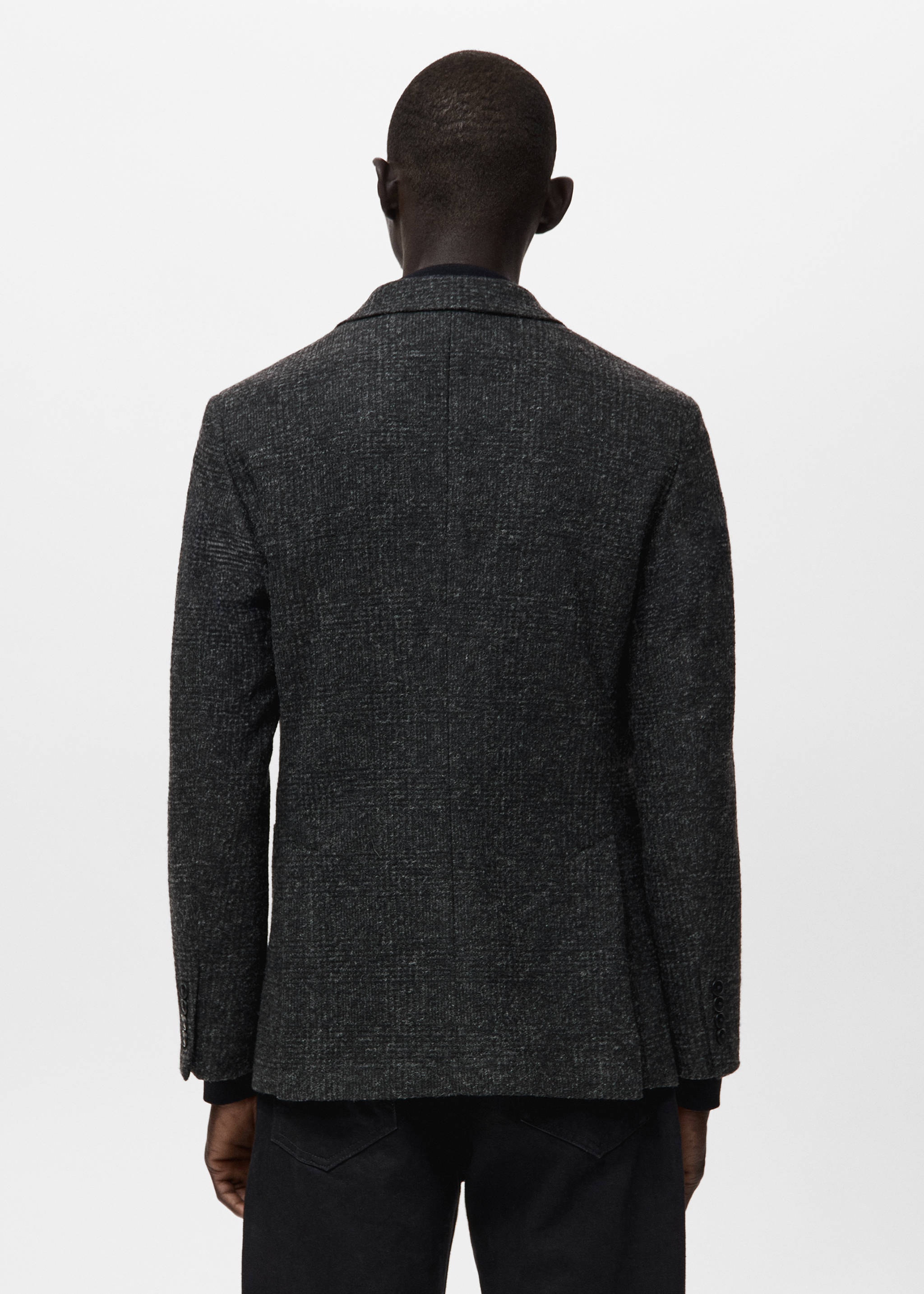 Slim-fit blazer van een wolblend - Achterkant van het artikel