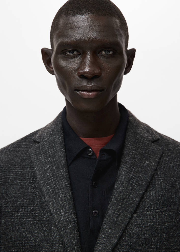 Slim fit flecked wool blazer — Grey