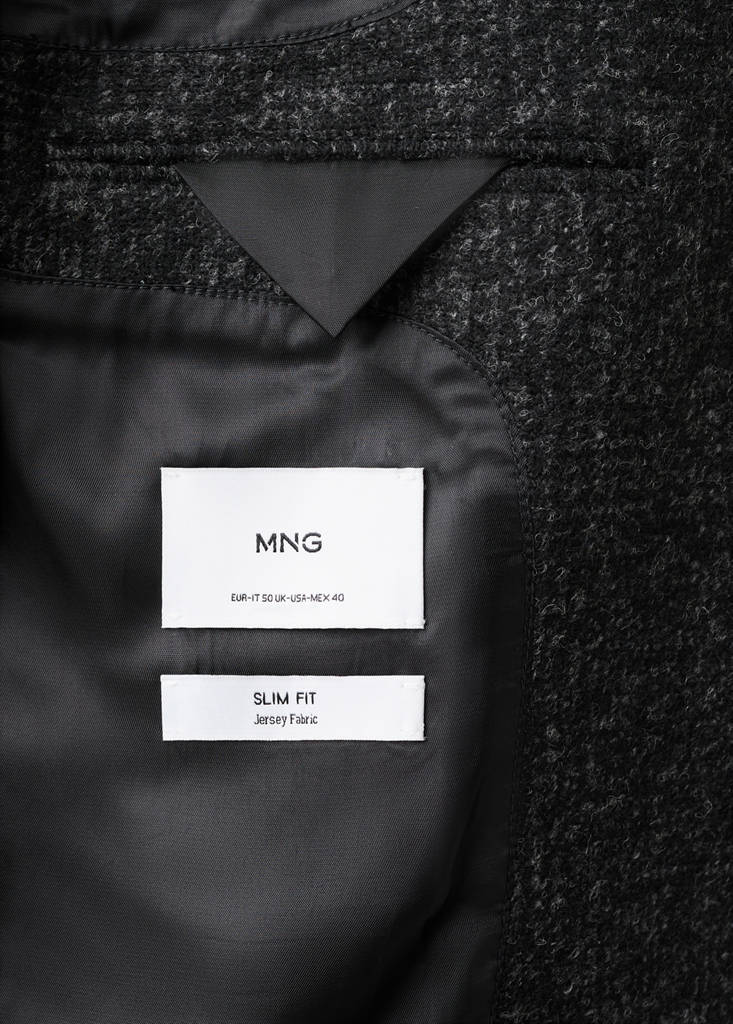 Slim fit flecked wool blazer — Grey