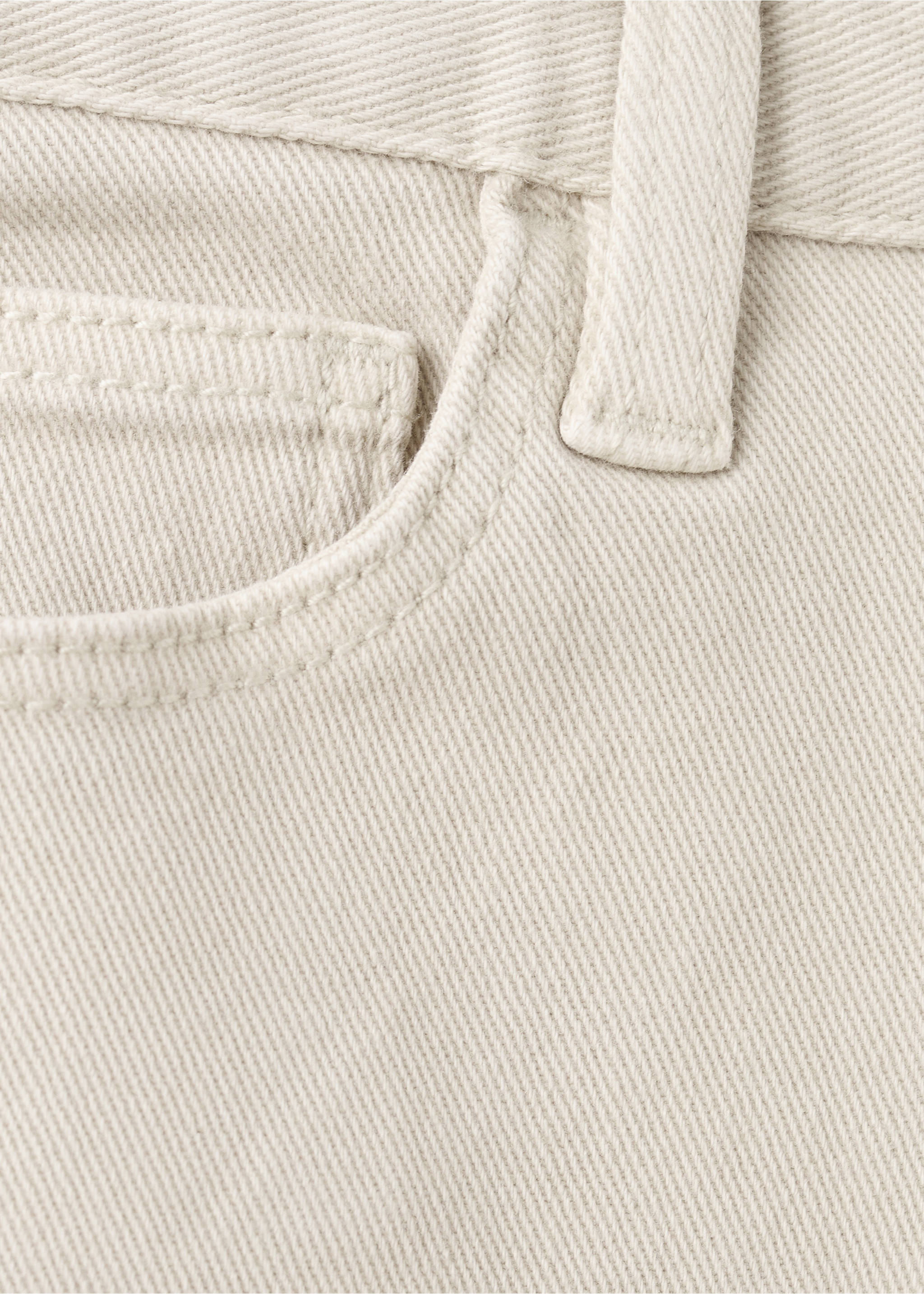 Straight trousers with turn-up hem - Details of the article 0, Beige. Ref: 27091233-00.