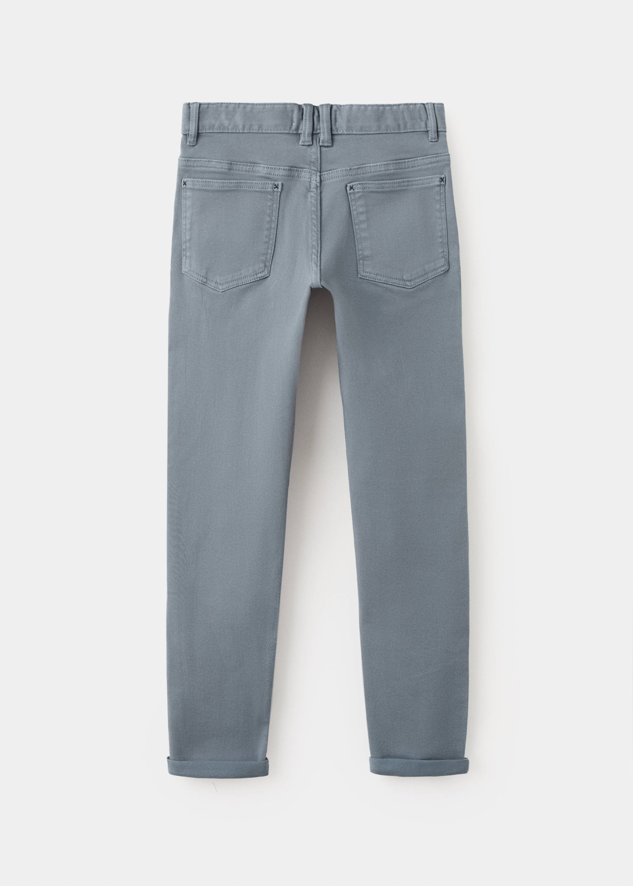 Straight trousers with turn-up hem - Reverse of the article