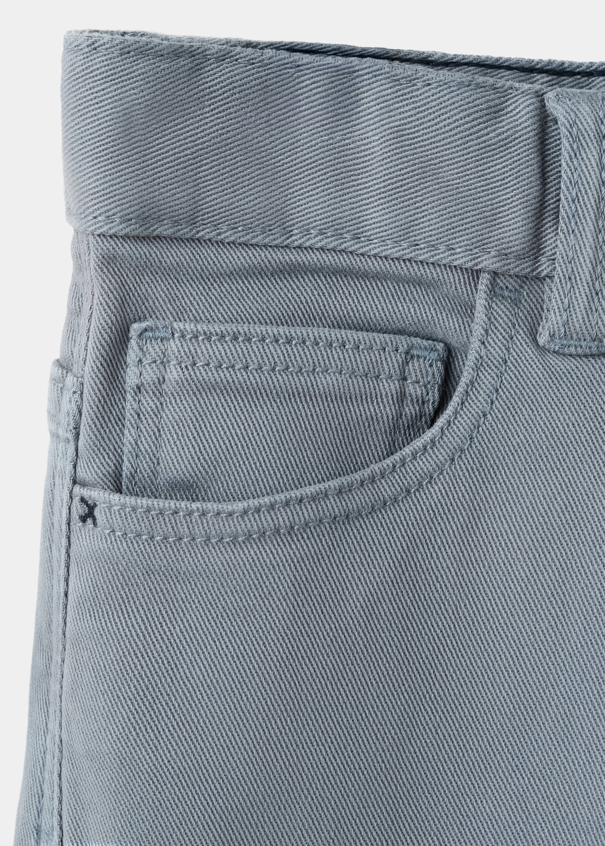 Straight trousers with turn-up hem - Details of the article 0