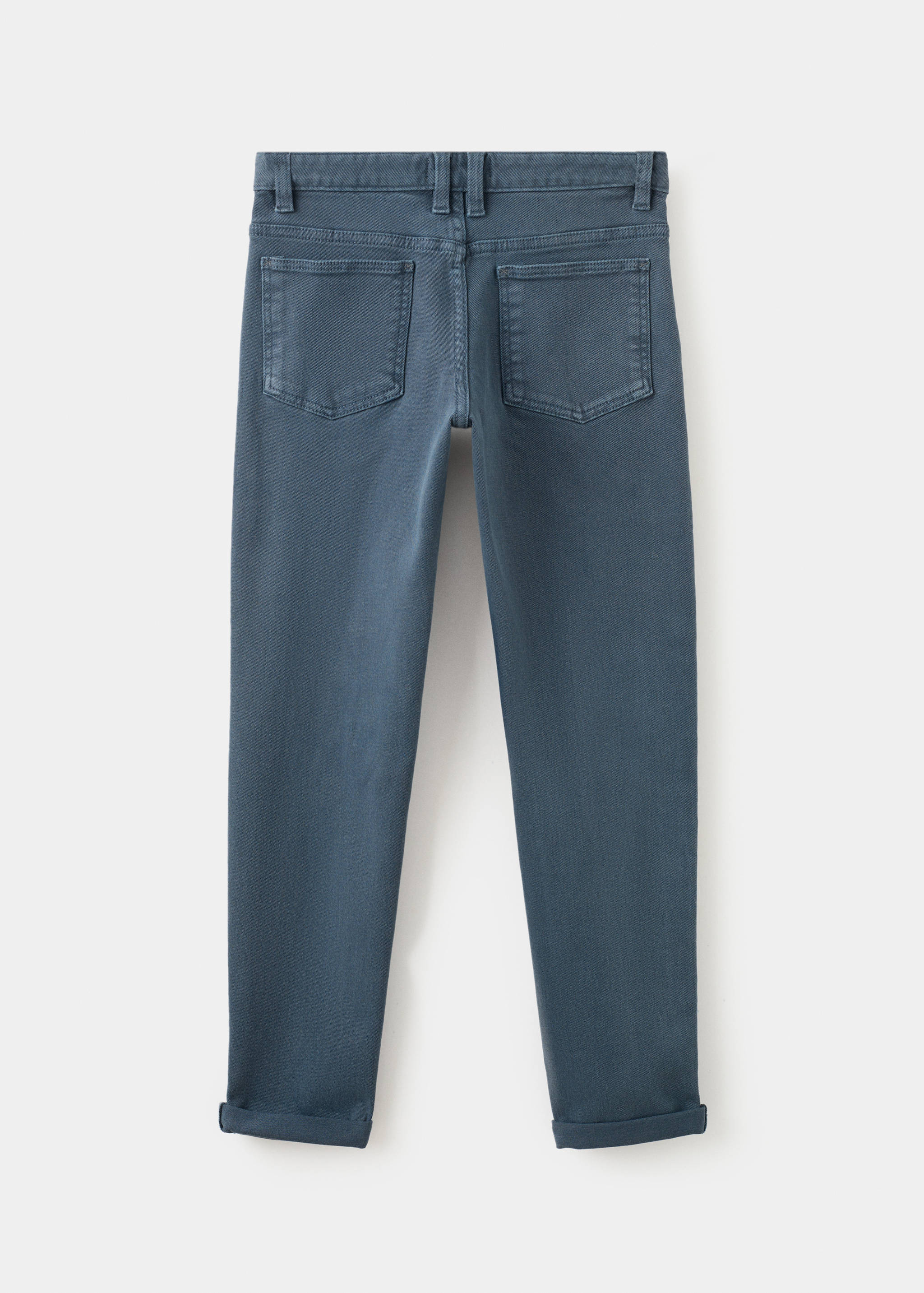 Straight trousers with turn-up hem - Reverse of the article