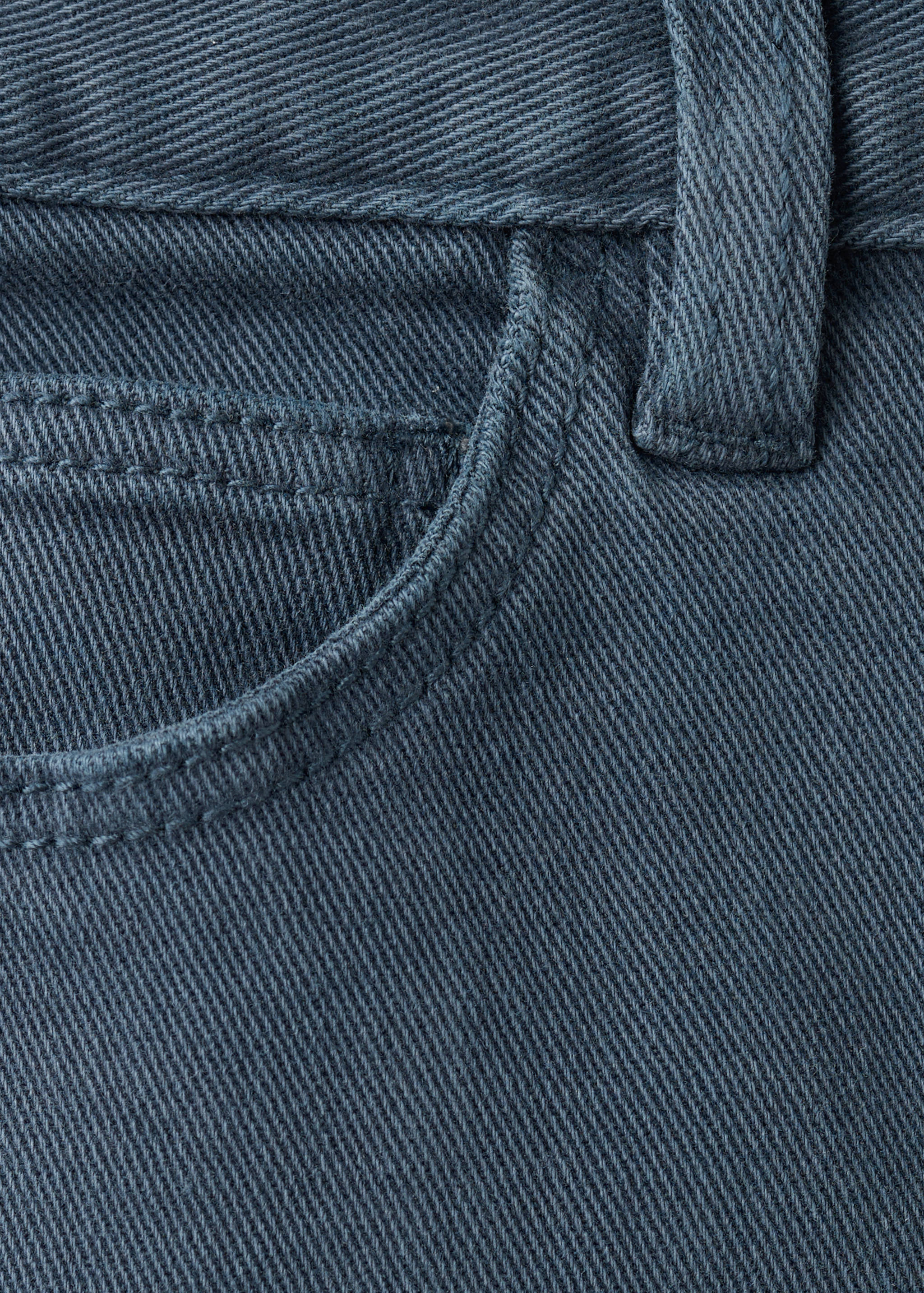 Straight trousers with turn-up hem - Details of the article 0