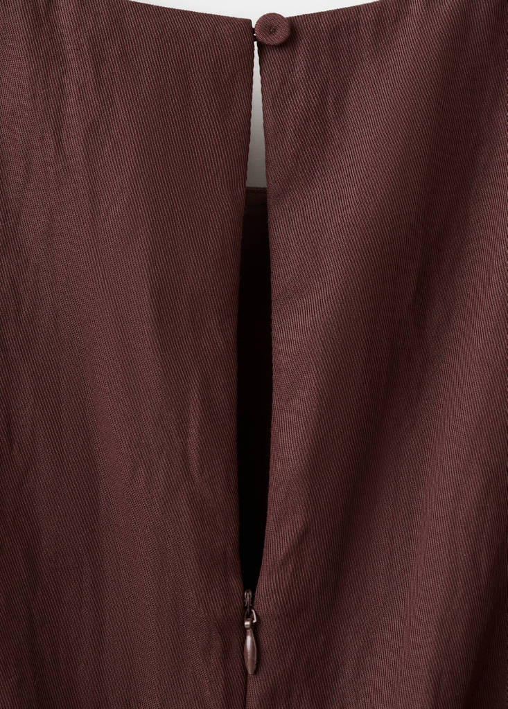 Lyocell jumpsuit with belt — Brown