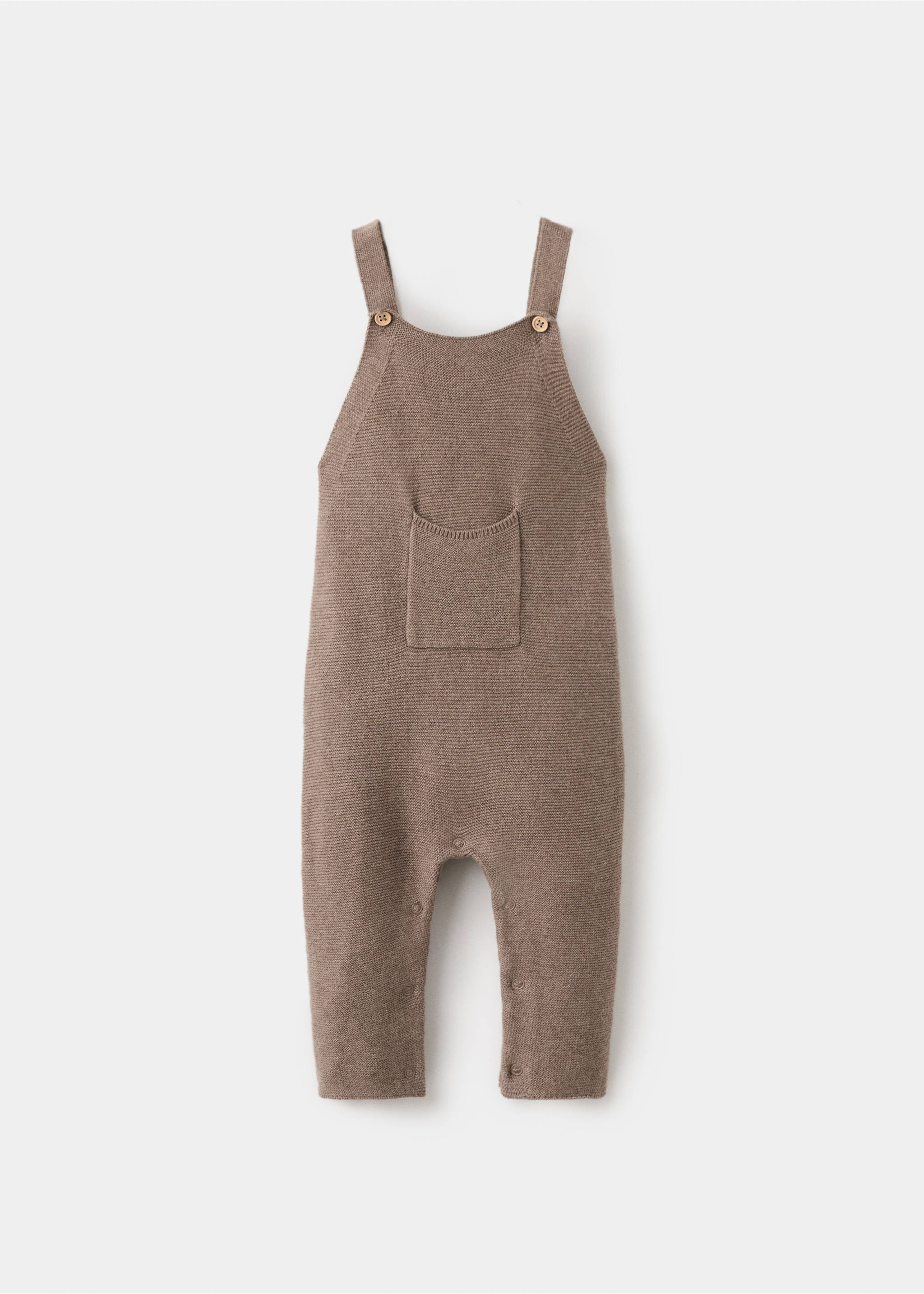 Dlouhé úpletové kalhoty s laclem - Zboží bez modelu, Středně hnědá. Ref: 27091235-00.