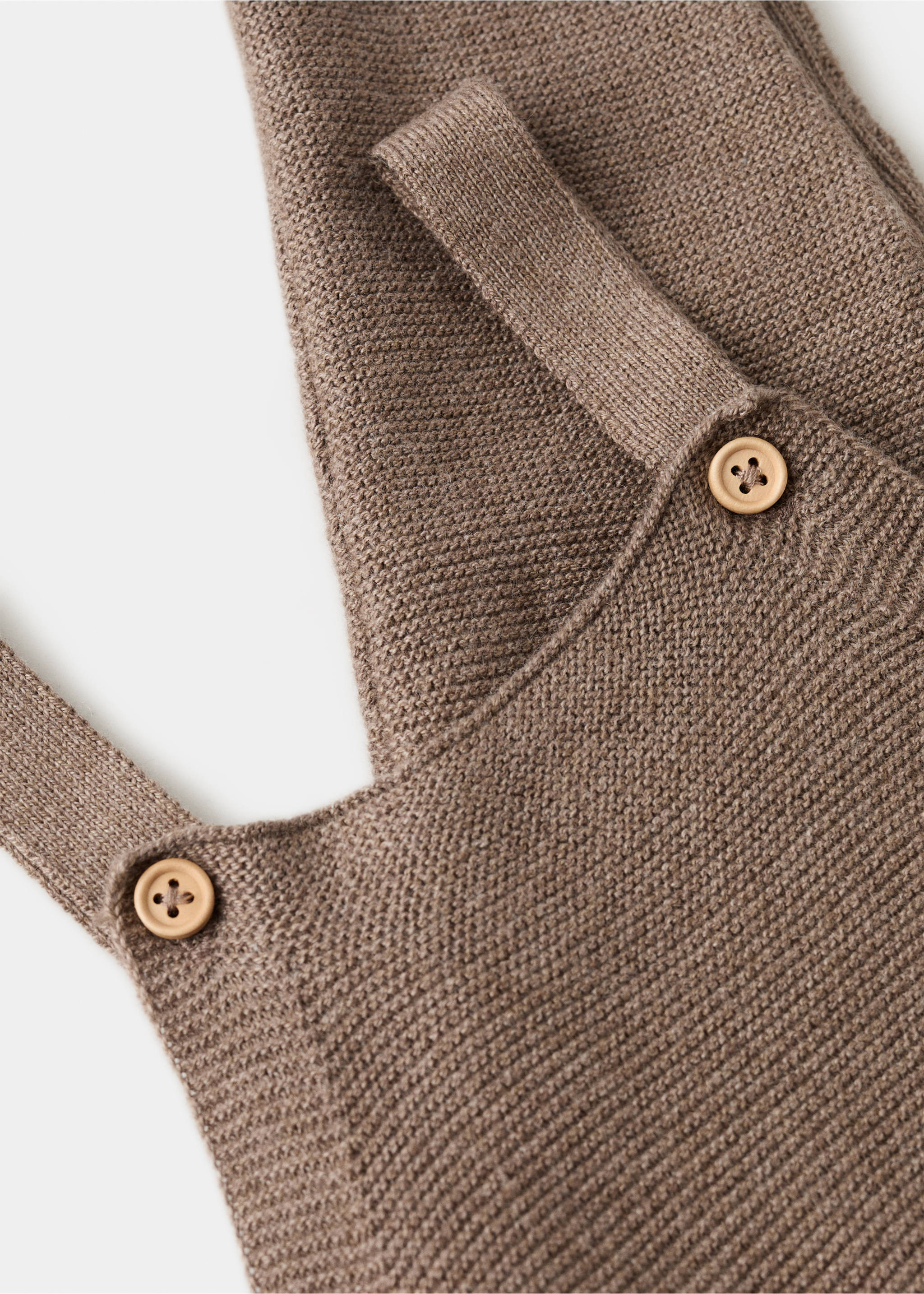 Dlouhé úpletové kalhoty s laclem - Detail zboží 0, Středně hnědá. Ref: 27091235-00.