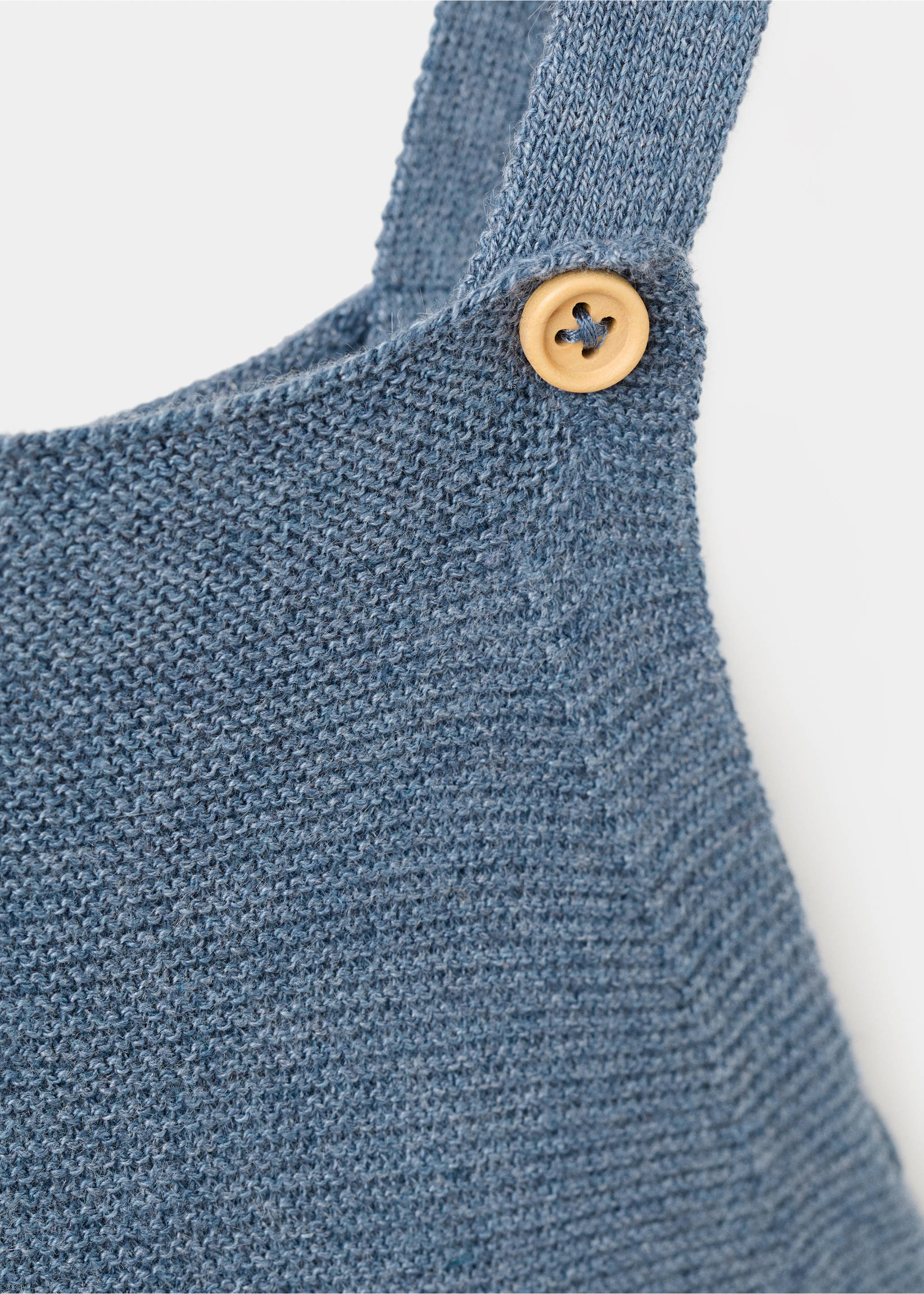 Dlouhé úpletové kalhoty s laclem - Detail zboží 8, Modrá. Ref: 27091235-00.