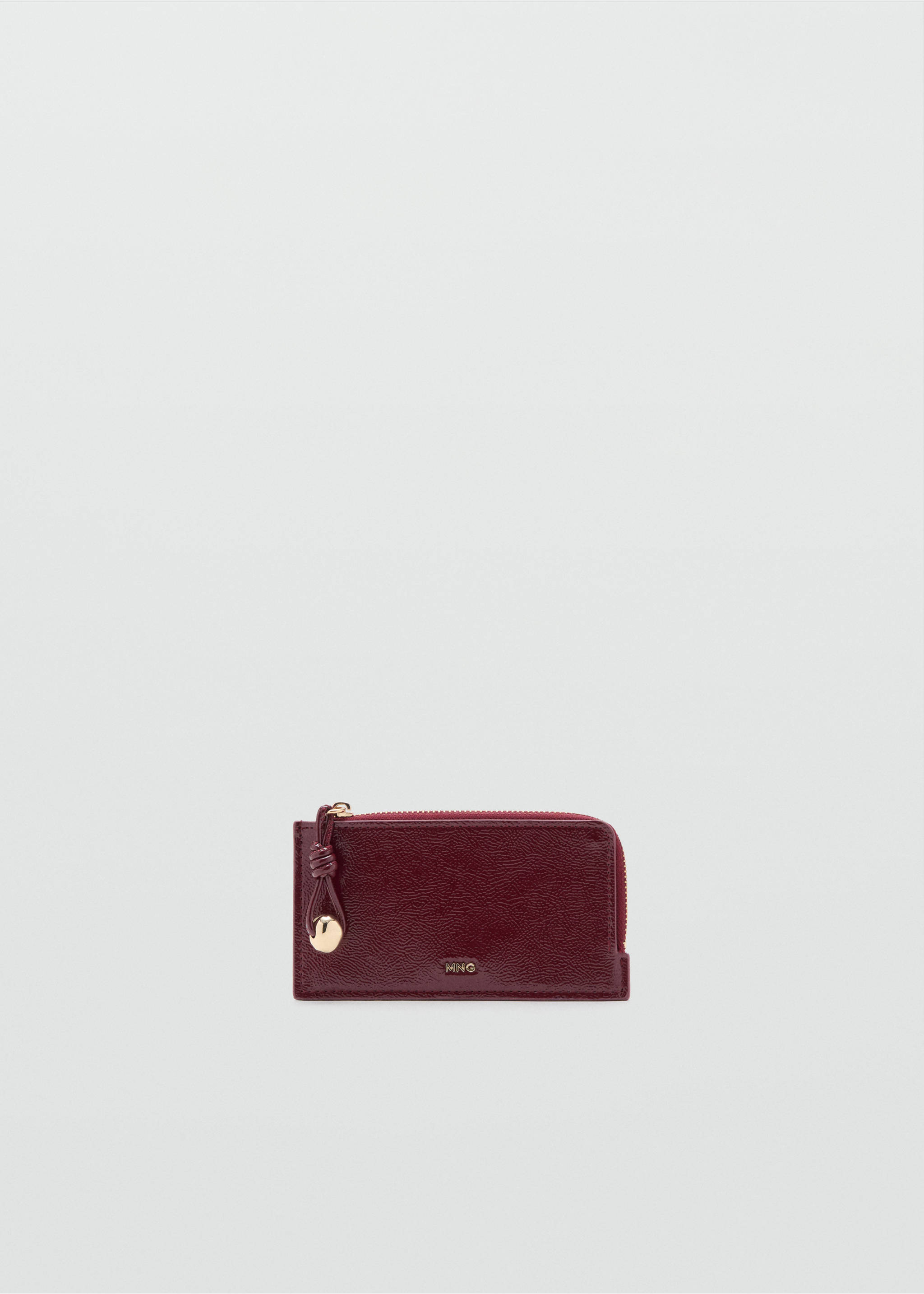 Mini beaded card holder - Article without model, Burgundy. Ref: 27091236-00.