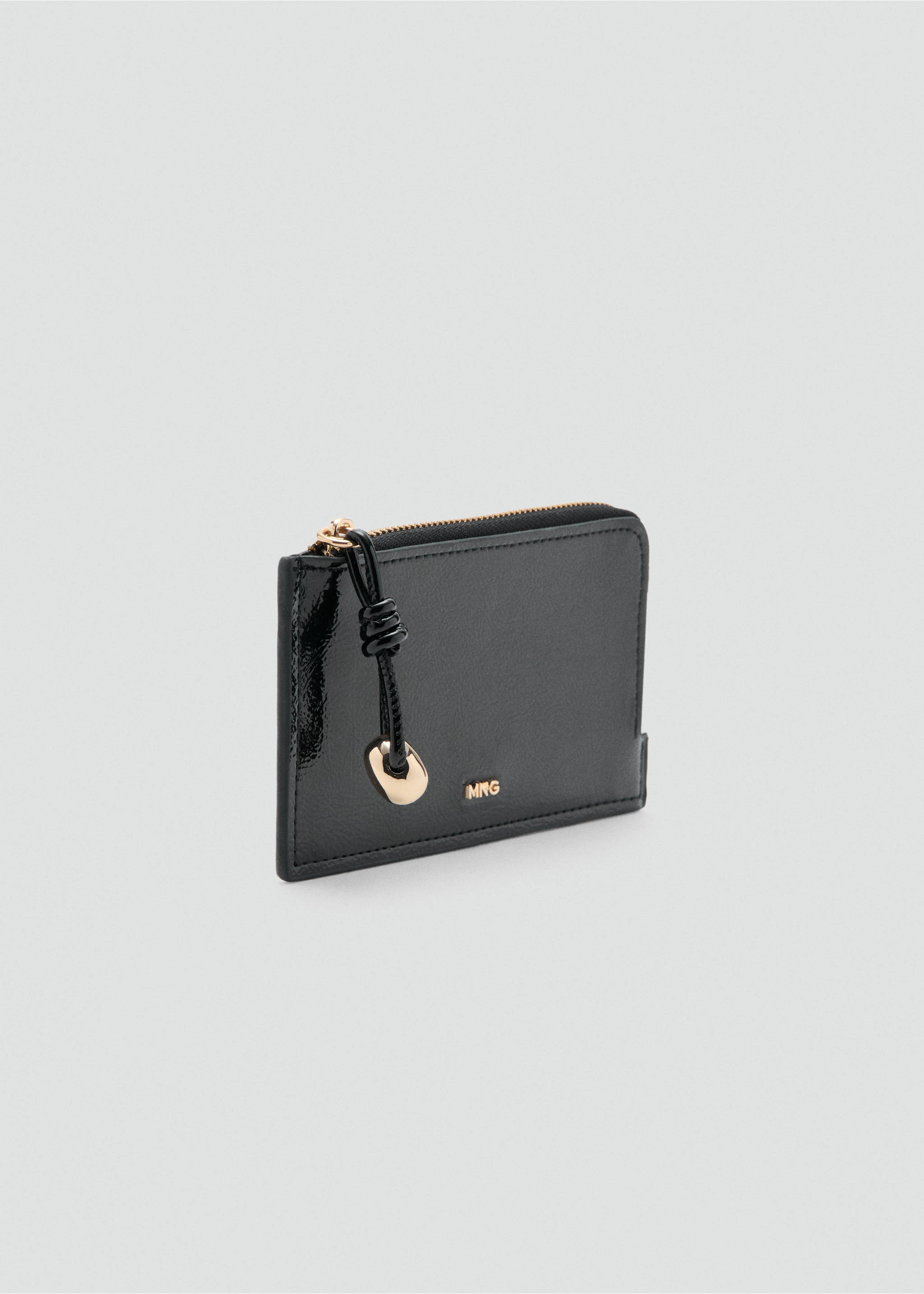 Mini beaded card holder - Medium plane, Black. Ref: 27091236-00.