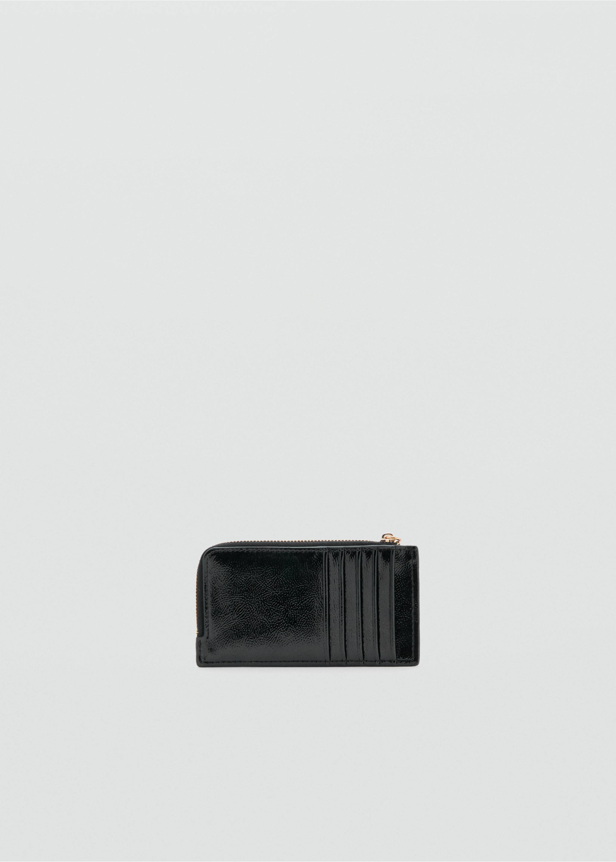 Mini beaded card holder - Details of the article 1, Black. Ref: 27091236-00.
