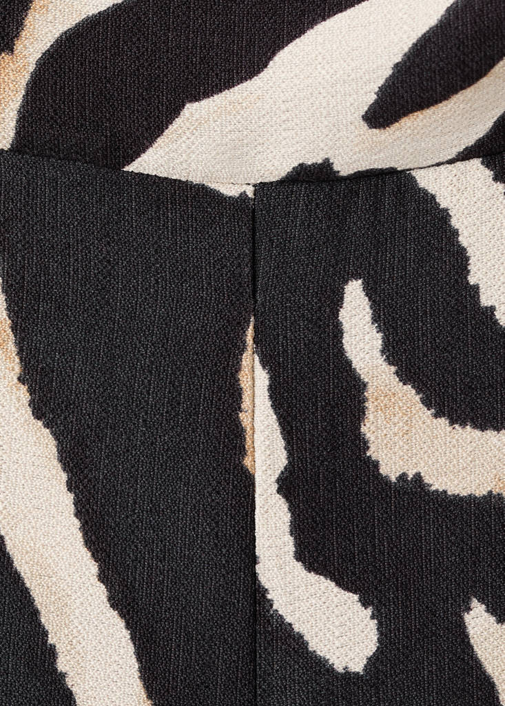 Printed strapless jumpsuit — Black