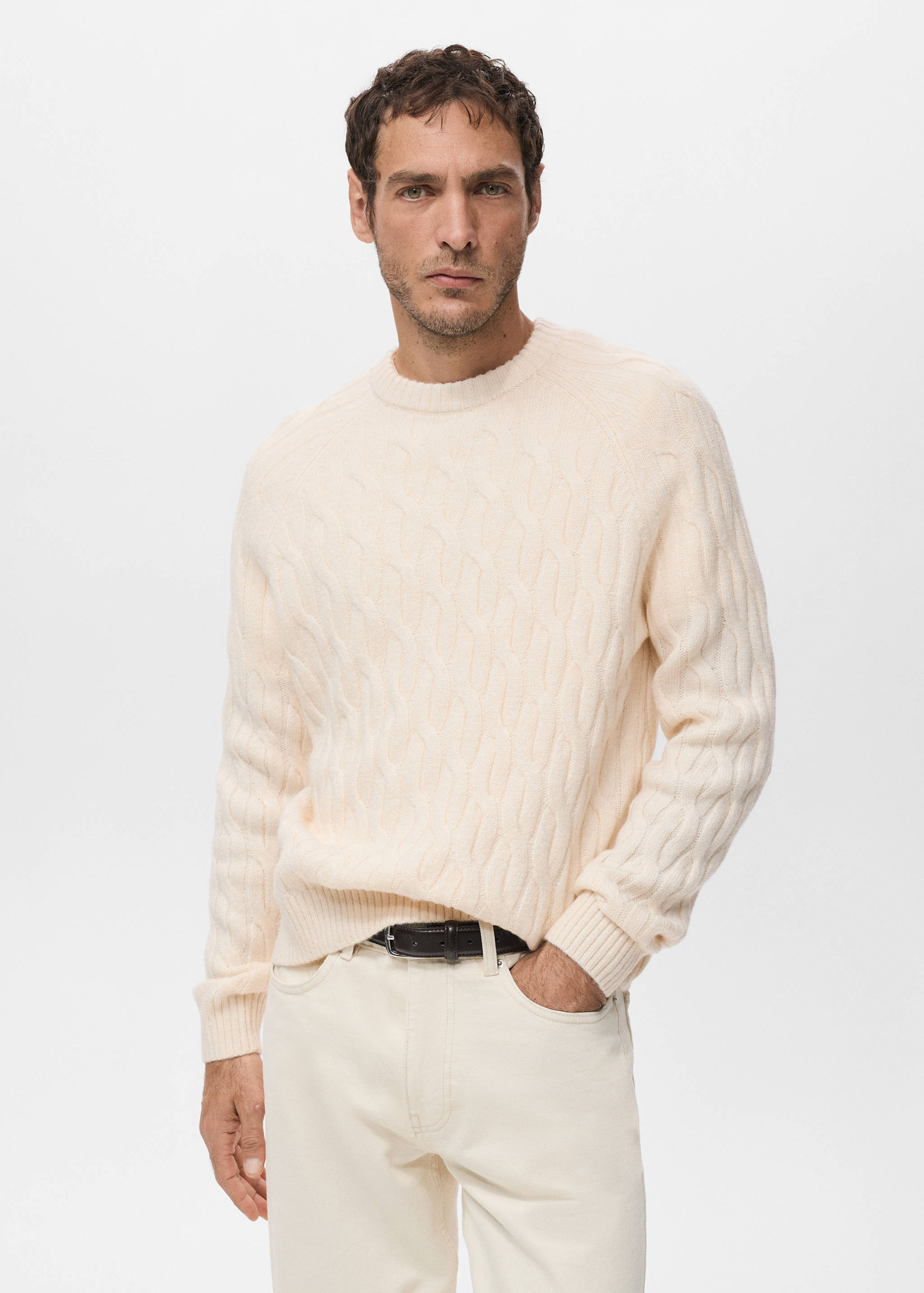 Cable-knit sweater - Medium plane