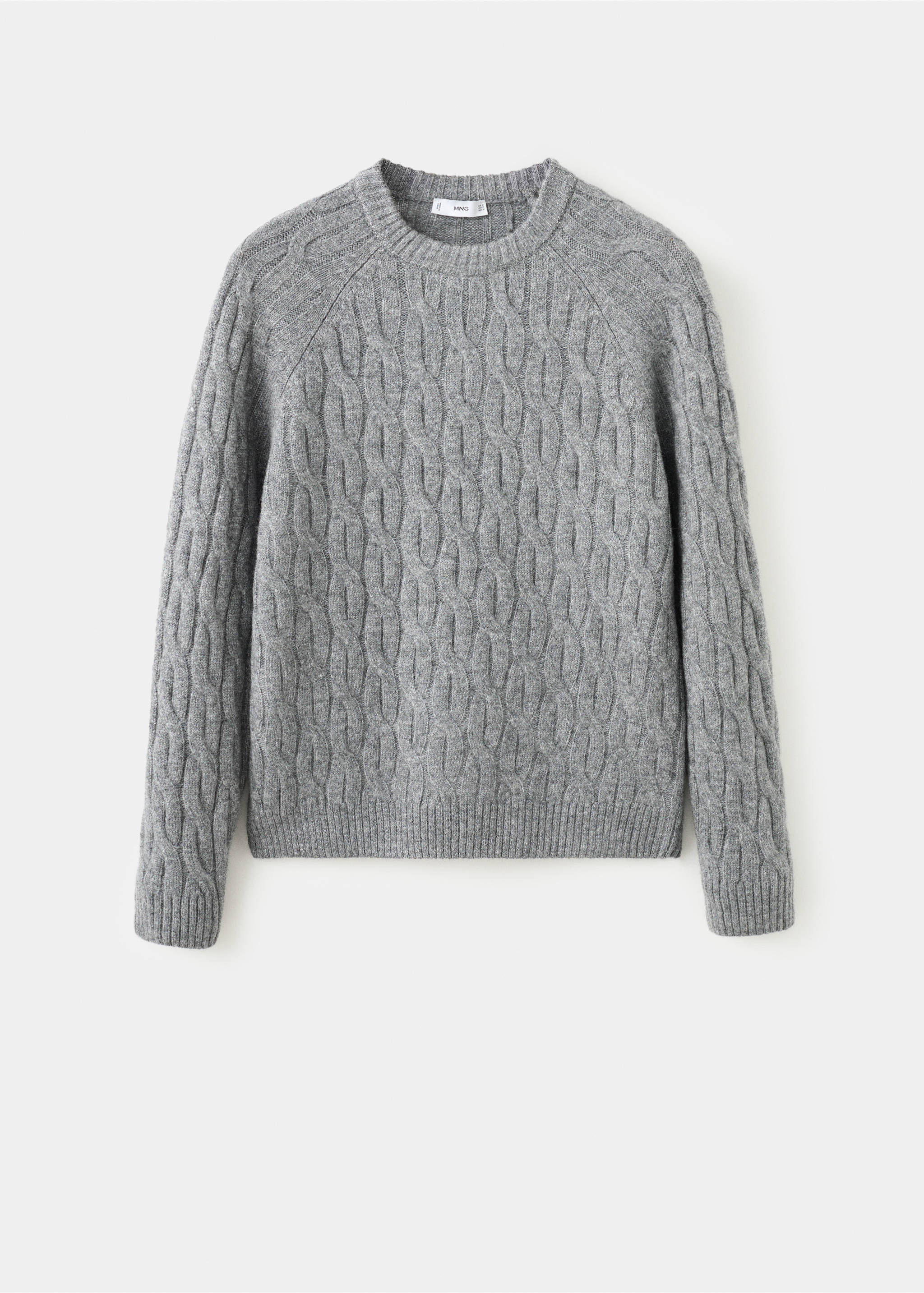 Cable-knit sweater - Article without model, Grey. Ref: 27091242-00.