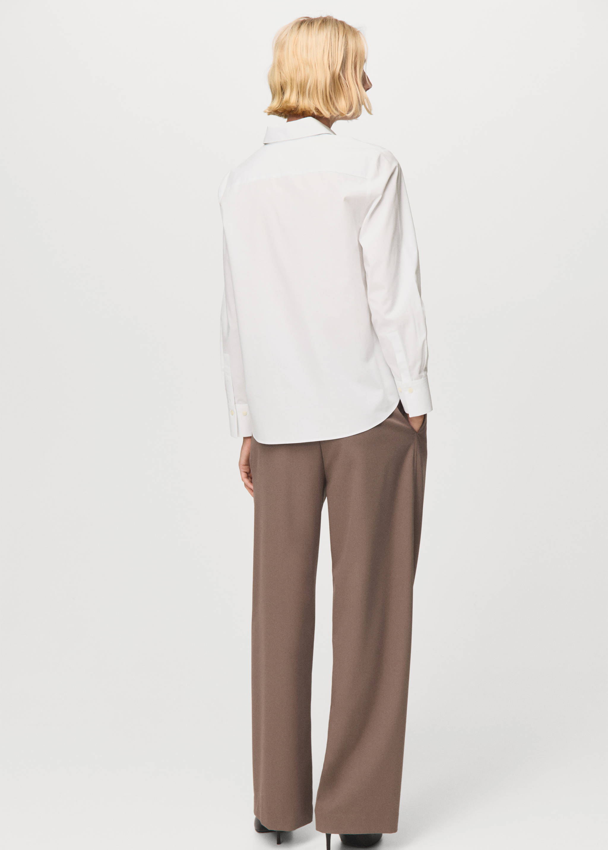 Cotton and lyocell blend straight shirt - Reverse of the article