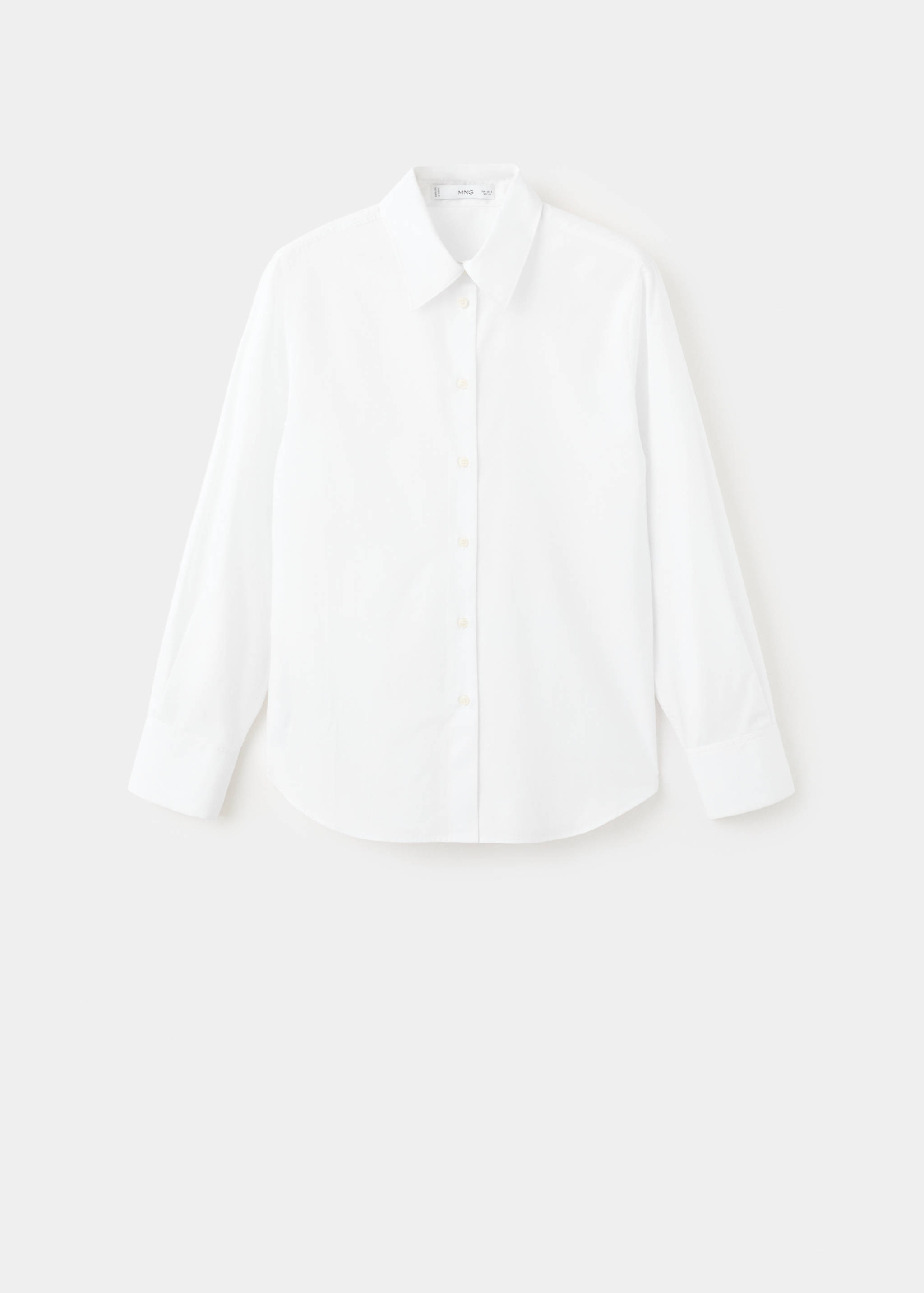 Cotton and lyocell blend straight shirt - Article without model
