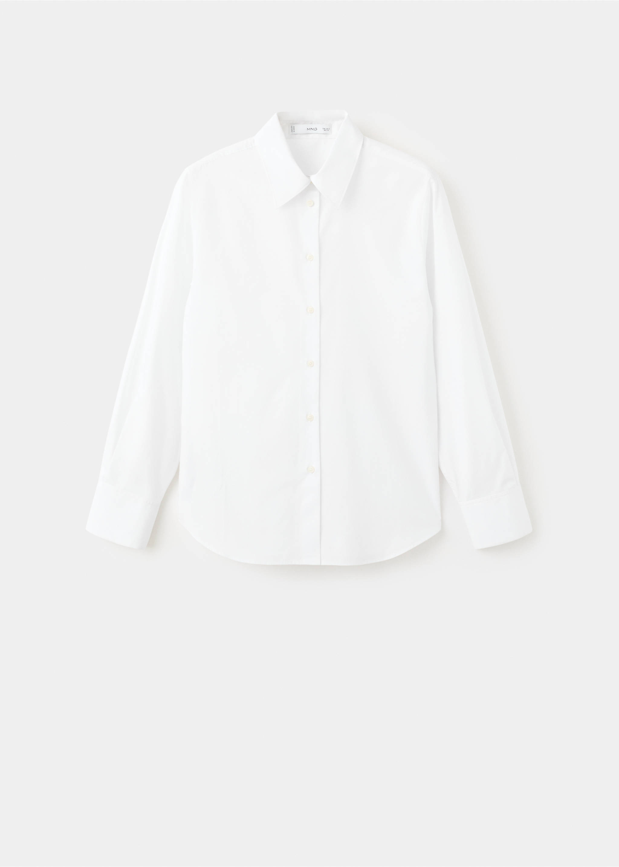 Cotton and lyocell blend straight shirt - Article without model, Off White. Ref: 27091246-00.