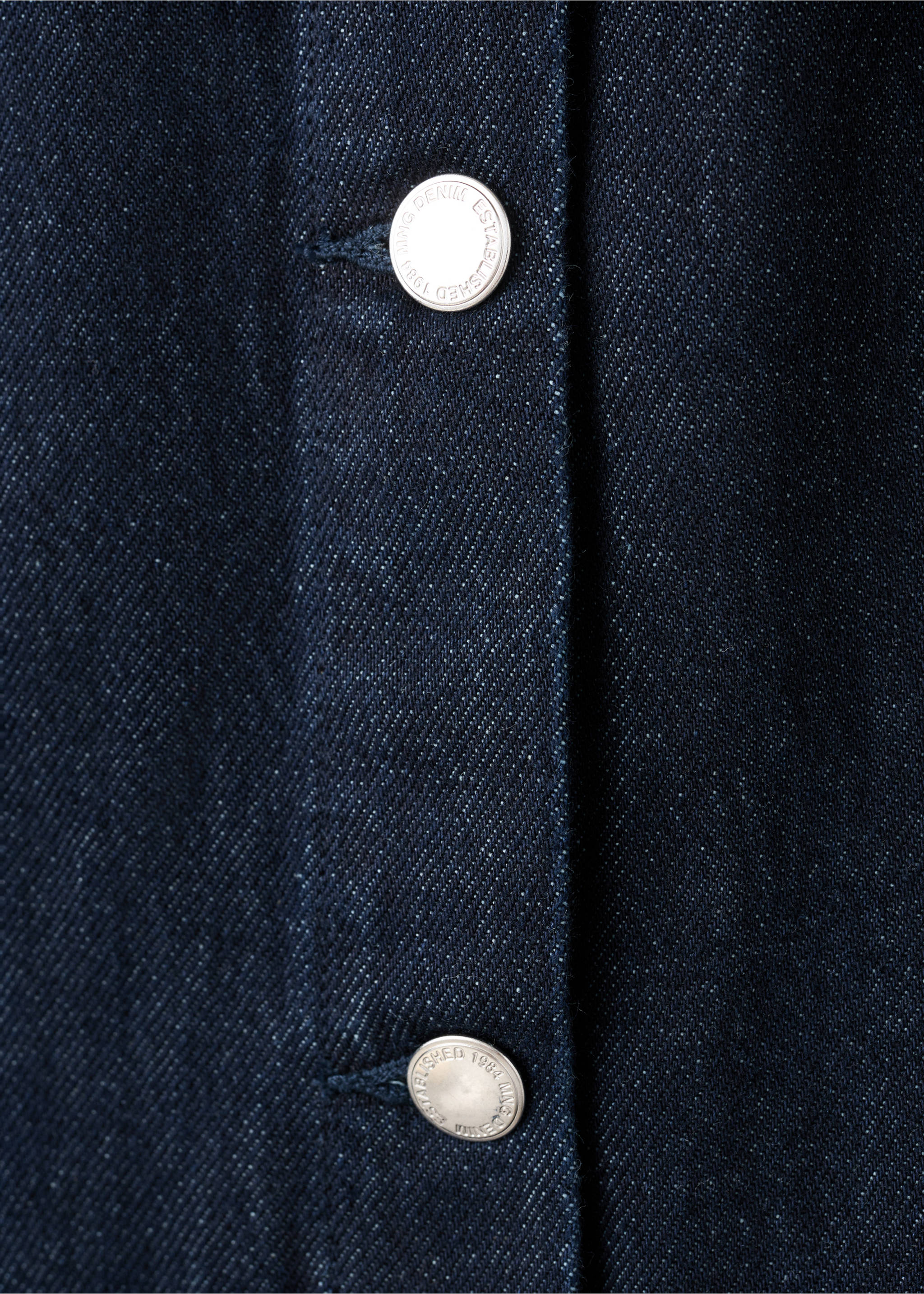 Buttons denim jumpsuit - Details of the article 8, Dark Blue. Ref: 27091247-00.