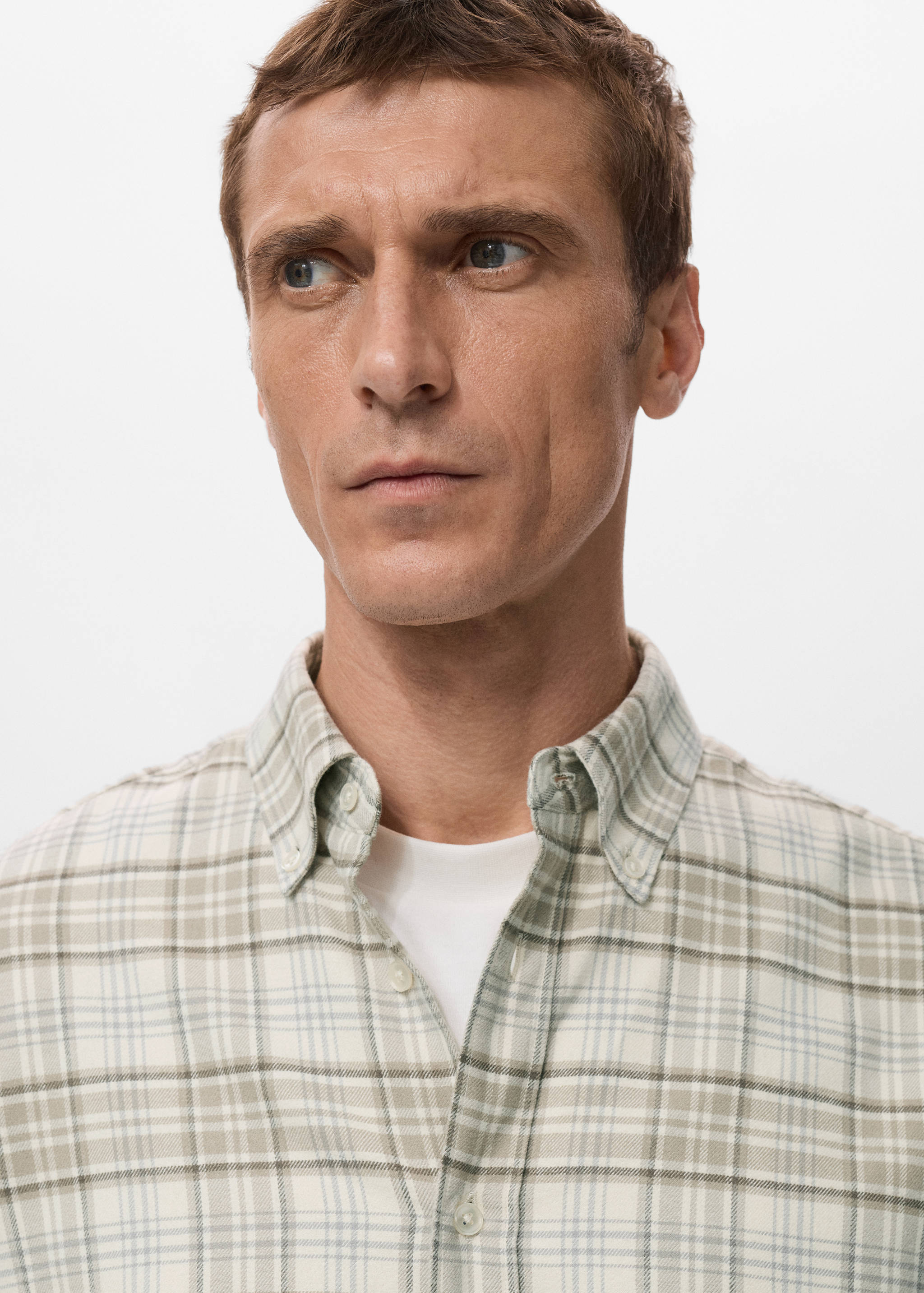 Chemise 100 % coton flanelle carreaux - Détail de l'article 1